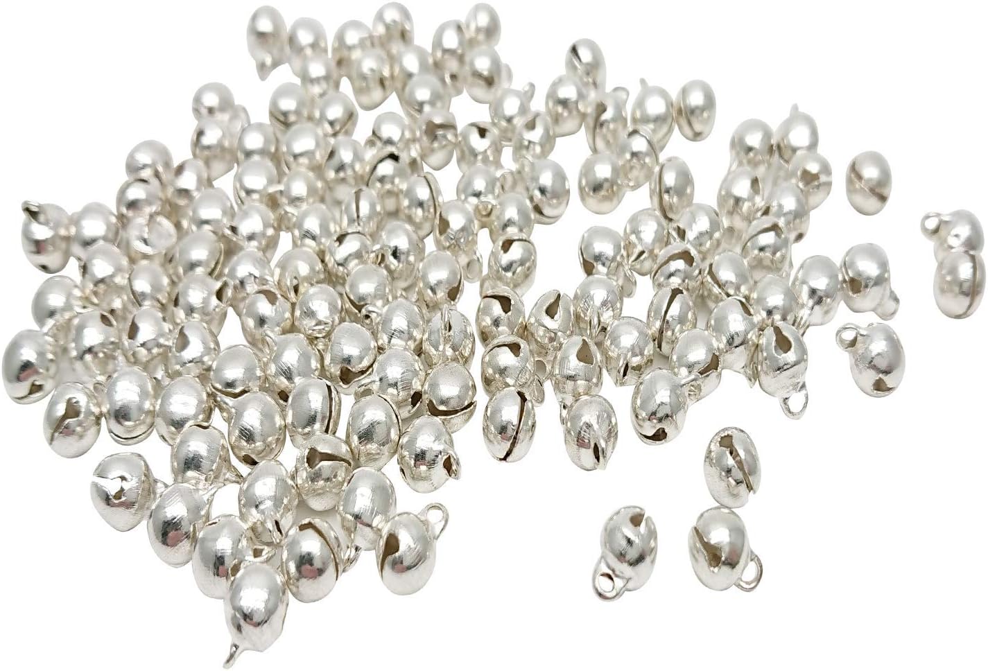 14 Inch Silver Mini Bell DIY Crafting Set 100pcs