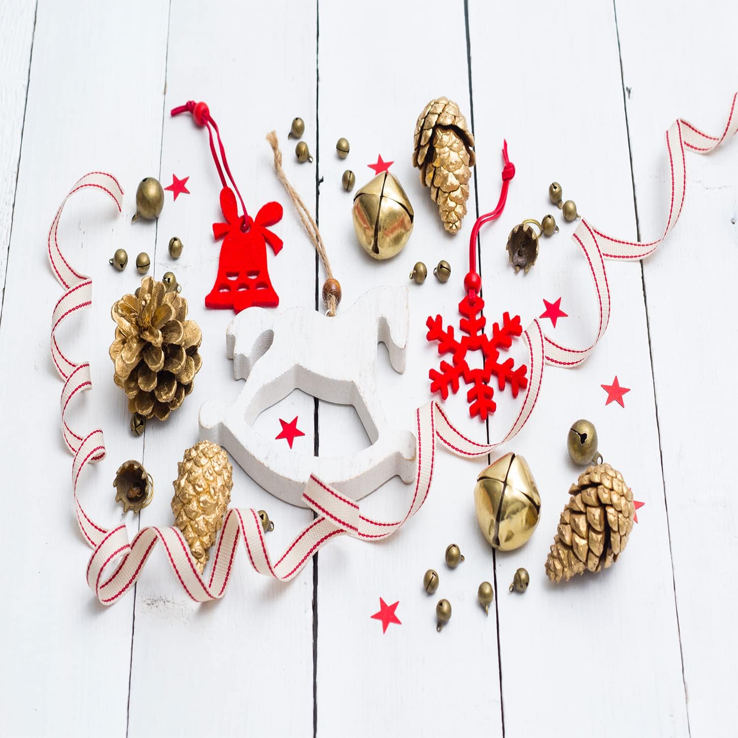 14 Inch Silver Mini Bell DIY Crafting Set 100pcs