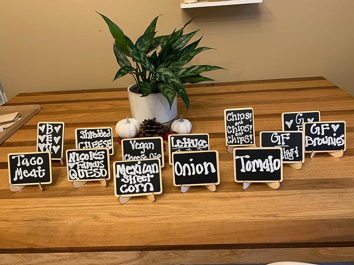 20 Pcs Mini Chalkboard Signs with Stand for Events