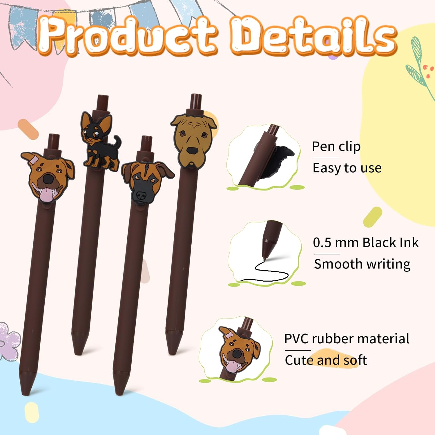 10 Pcs Kawaii Dog Theme Ballpoint Pens