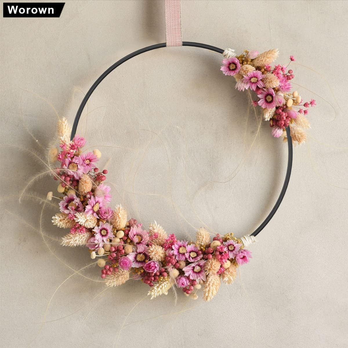 Worown 6 Pack 10 Inch Black Metal Hoops for Crafts