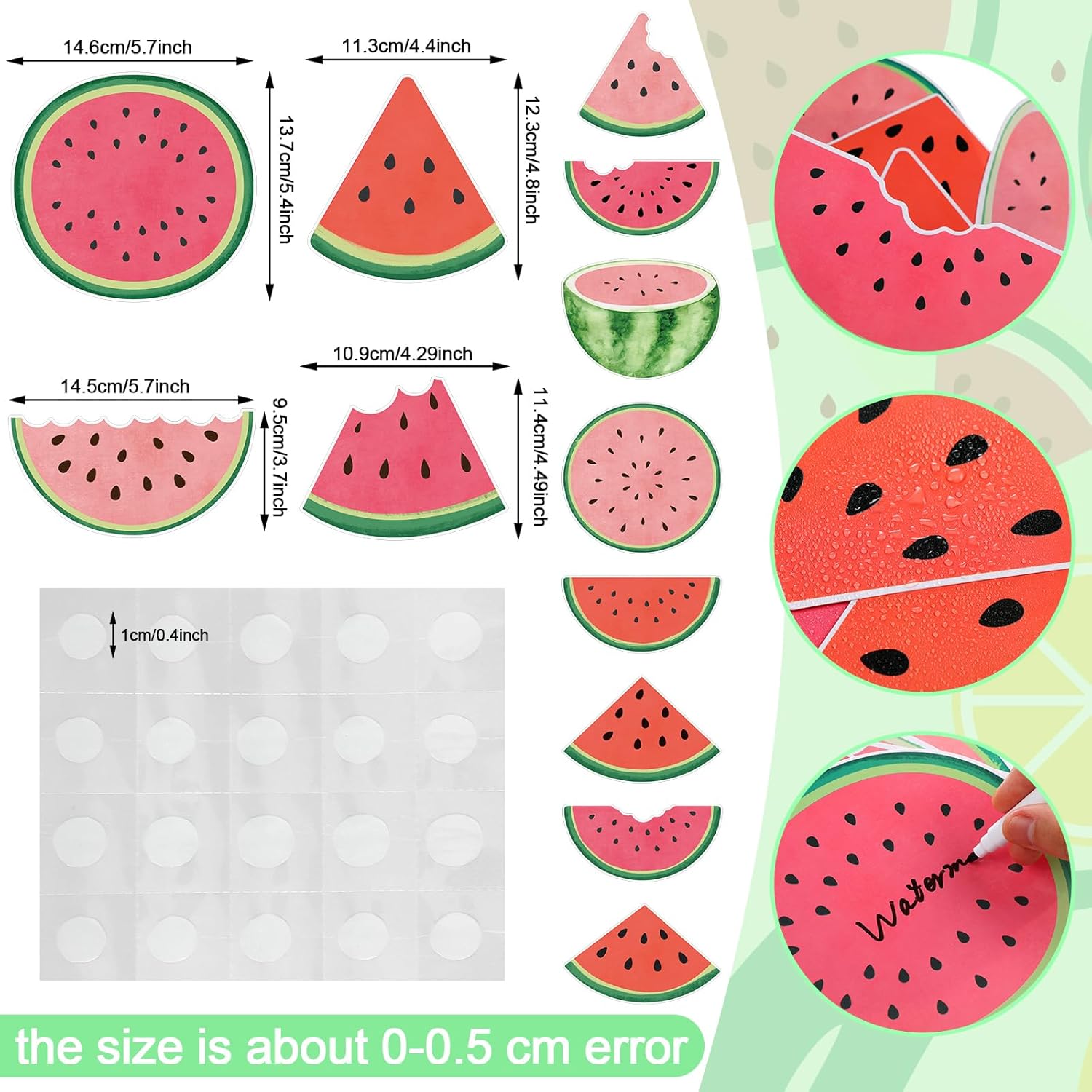 Seajan 60 Pcs Watermelon Bulletin Board Decorations