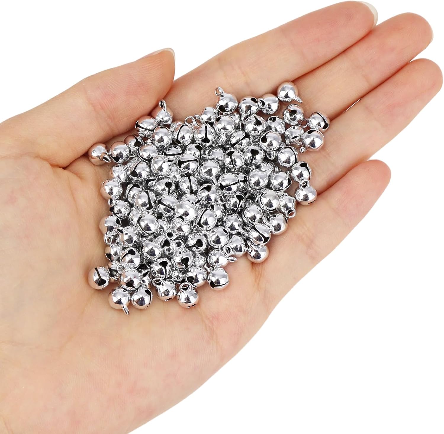 14 Inch Silver Jingle Bells 120 Pcs Craft Decorations