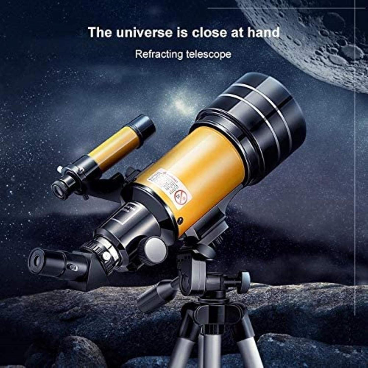 High-Definition Stargazing Refracting Telescope for Indoor Outdoor Use
