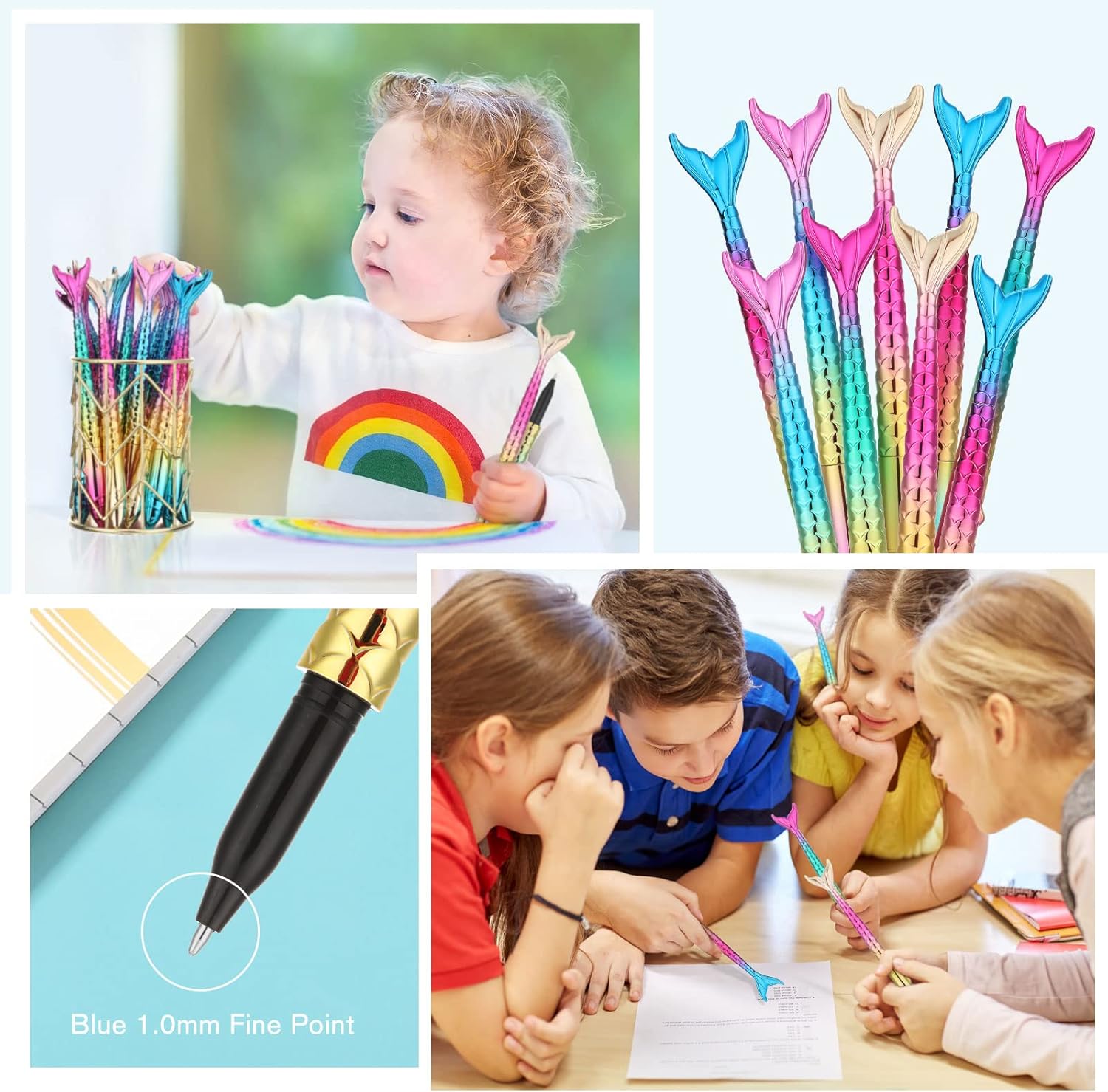 Handepo 50 Mermaid Tail Gel Pens Set