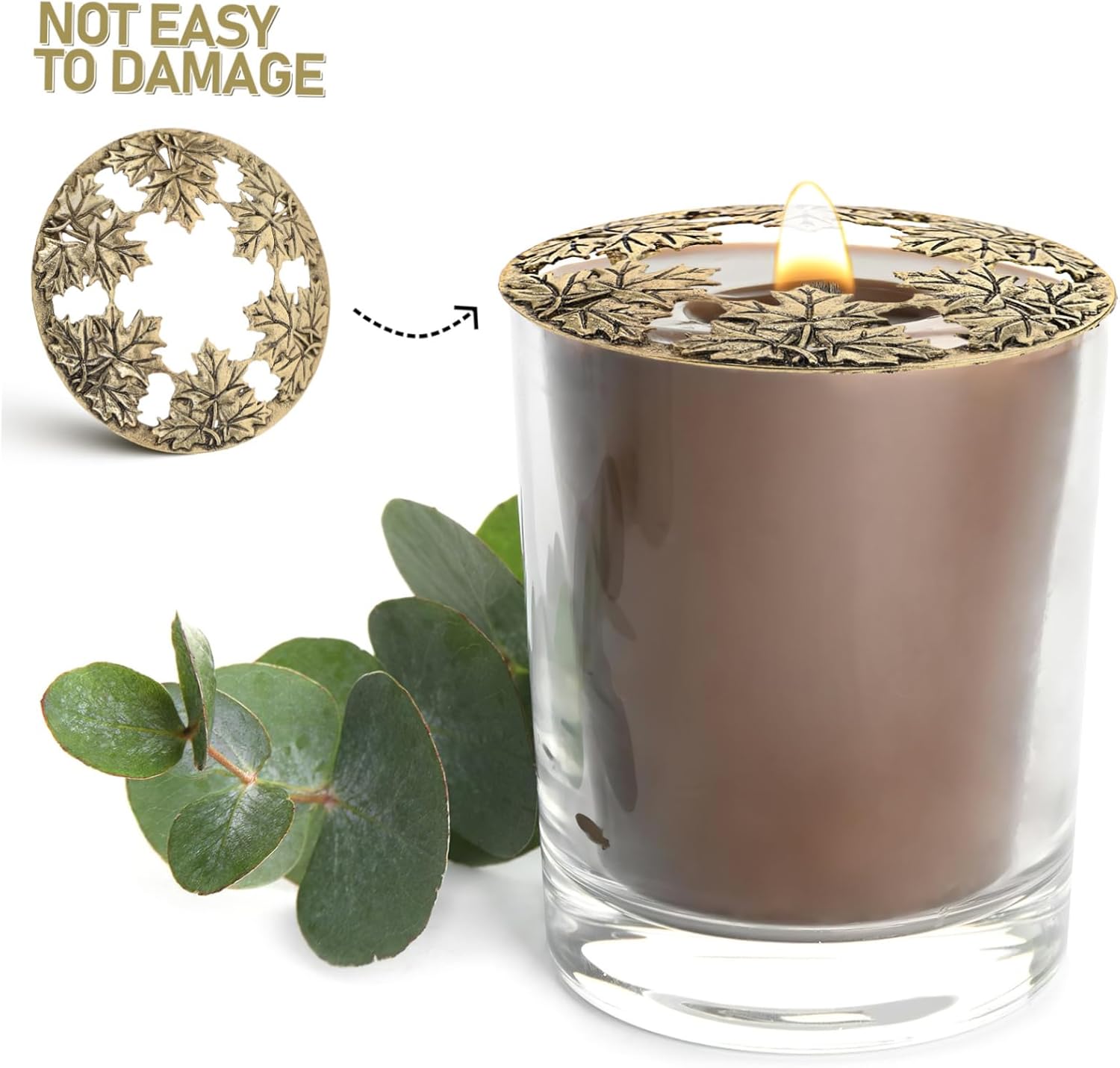Maple Leaf Candle Topper with Extinguishing Cap