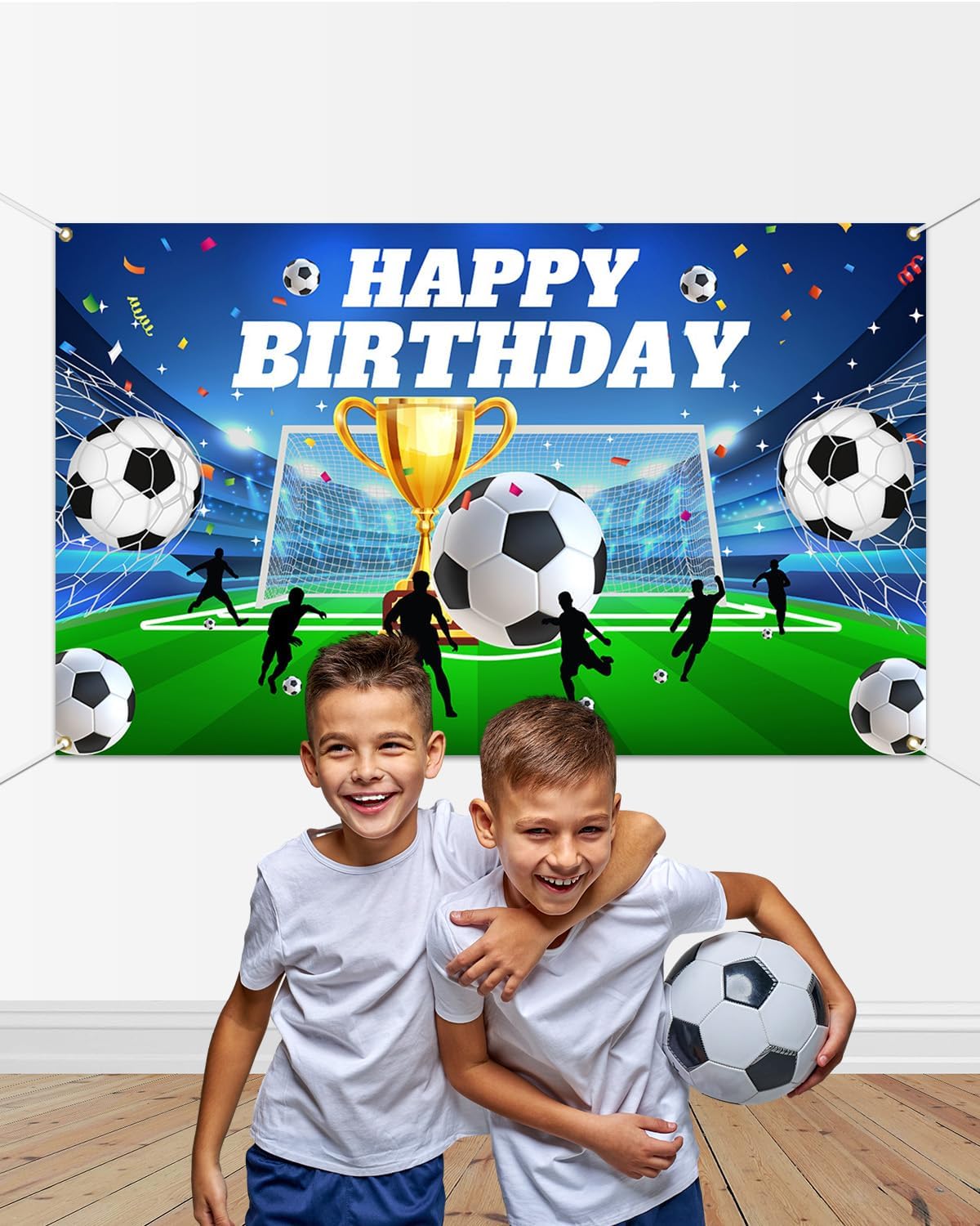 Mocsicka Soccer Birthday Photo Backdrop Banner