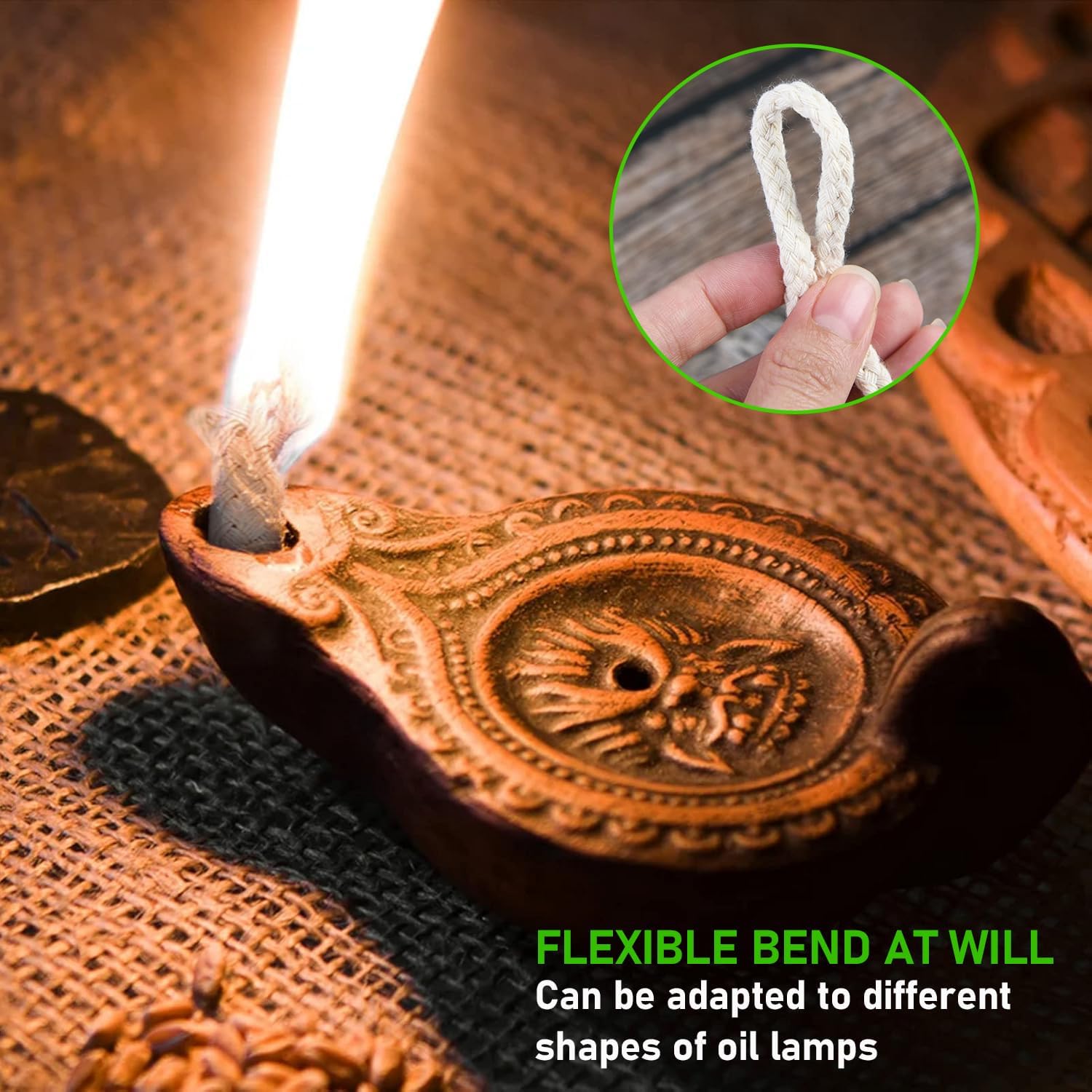 100PCS Round Cotton Oil Lamp Wicks 14 Inch