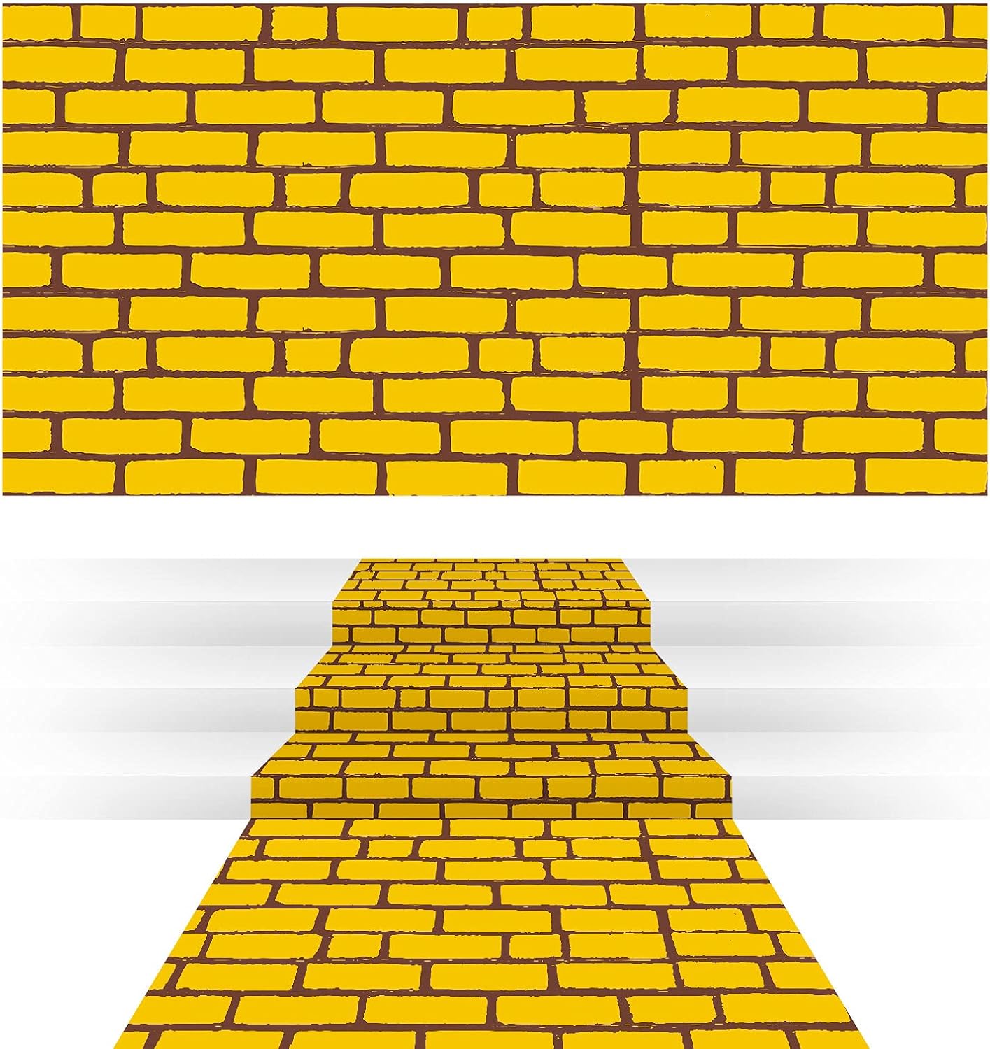 Chuangdi Halloween Brick Wall Backdrop Decal Set