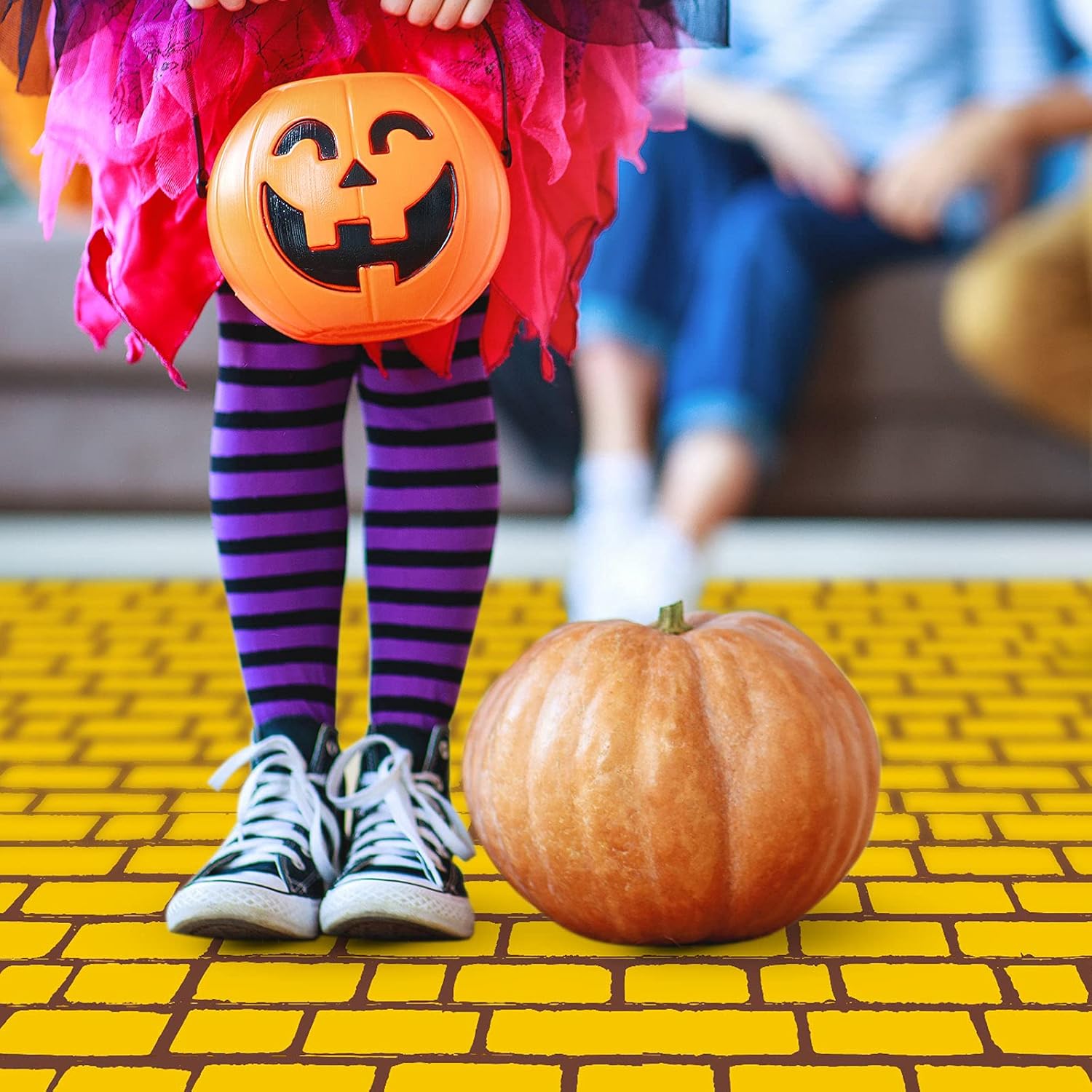 Chuangdi Halloween Brick Wall Backdrop Decal Set