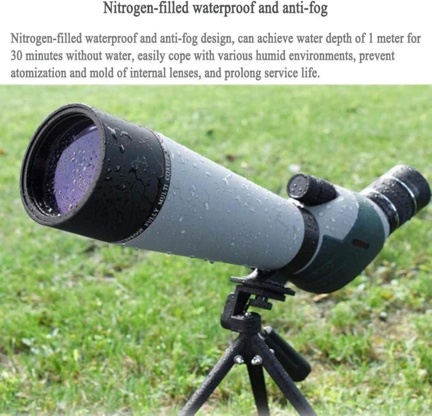 80MM HD Coated Refracting Telescope with Dual Speed Focusing