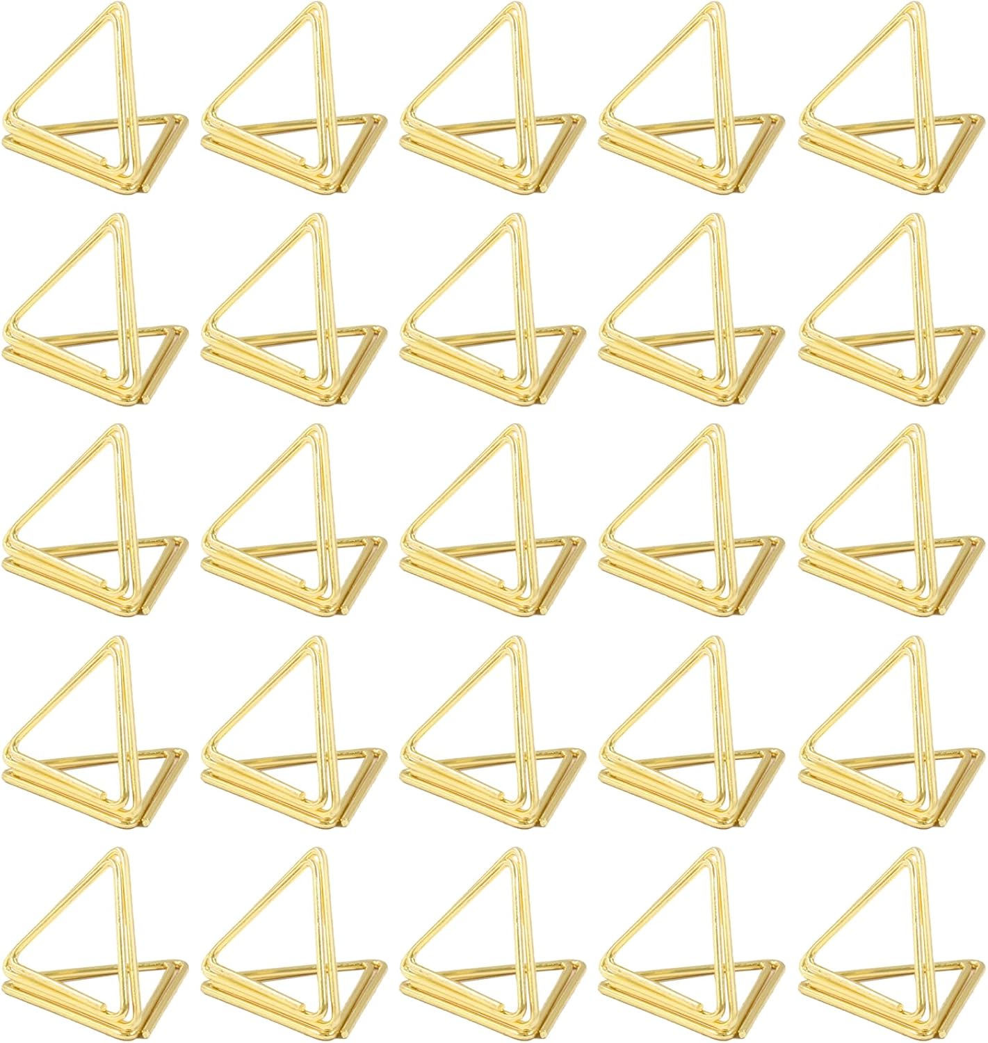 100 Pack Gold Place Card Holders Triangle Shape