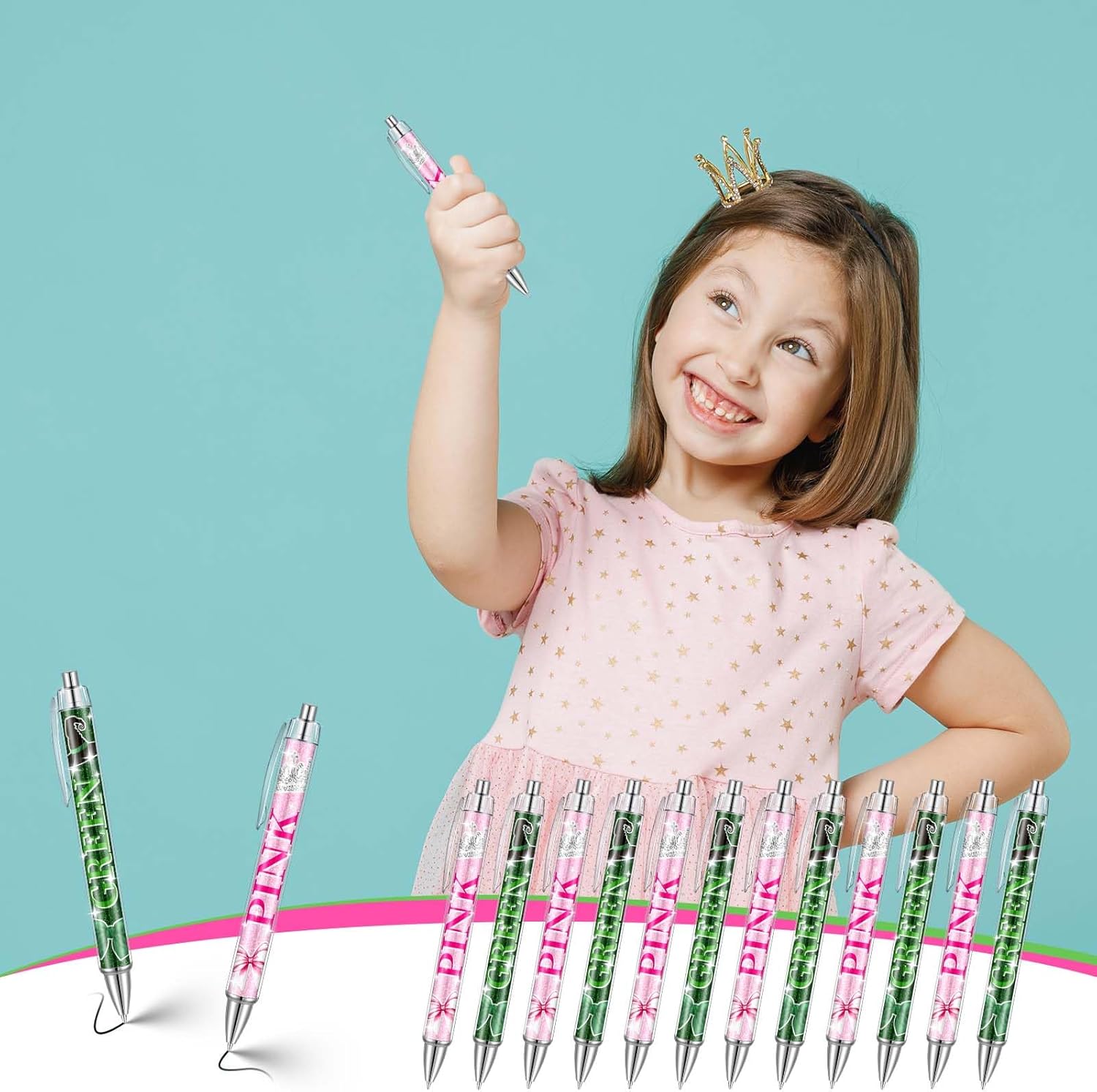 Honic 24 Pcs Witch Pens Bulk Set for Girls