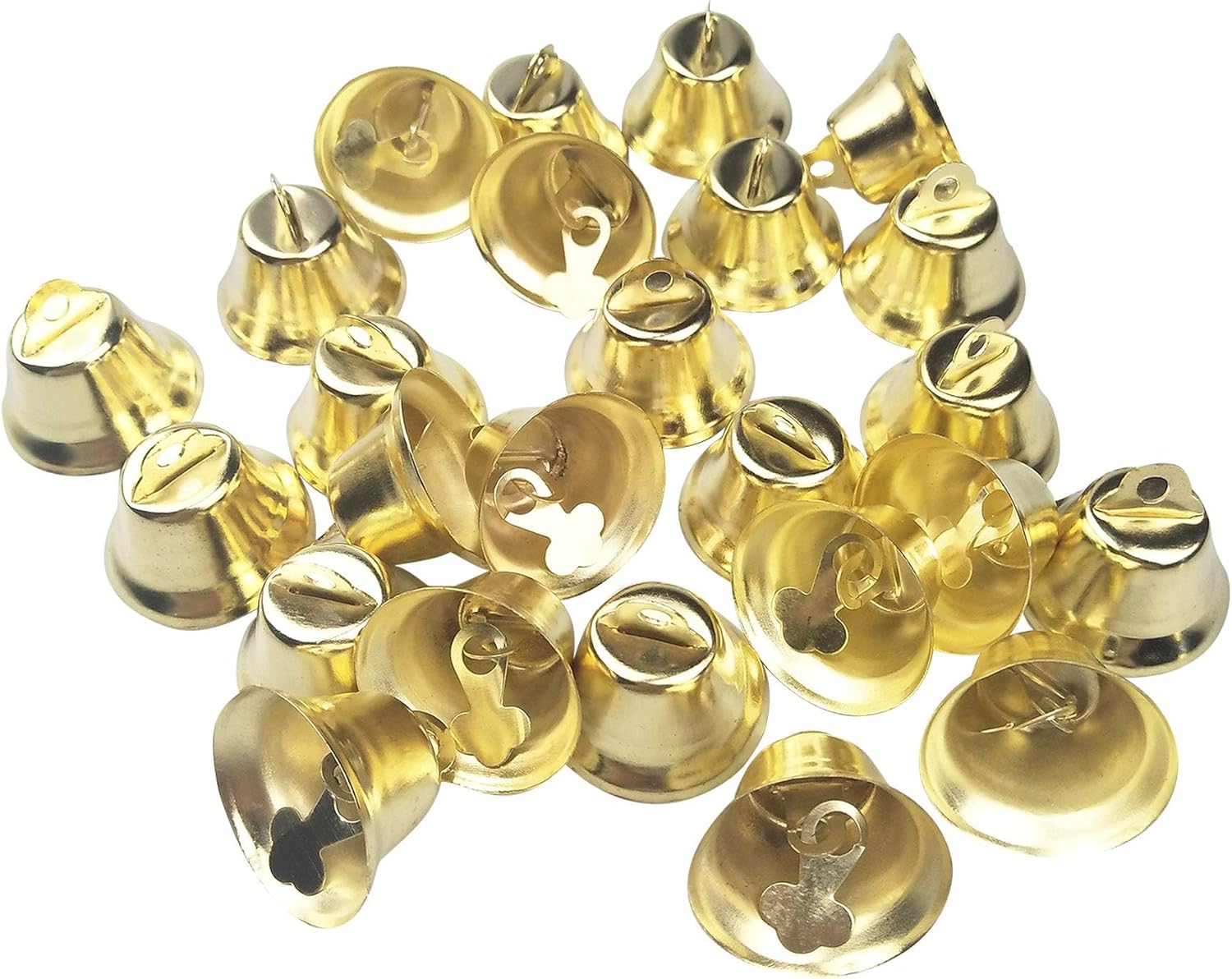 60PCS 1 Inch Gold Bells for Crafts and Decor
