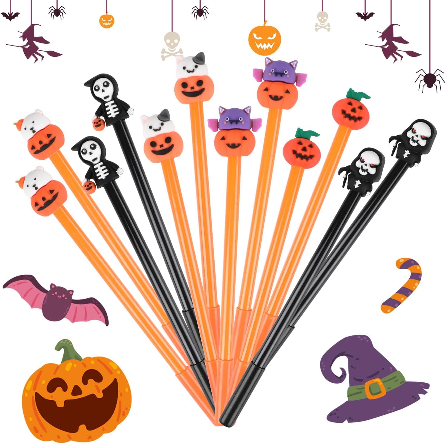 LOMIMOS 30 Pcs Halloween Gel Ink Pens