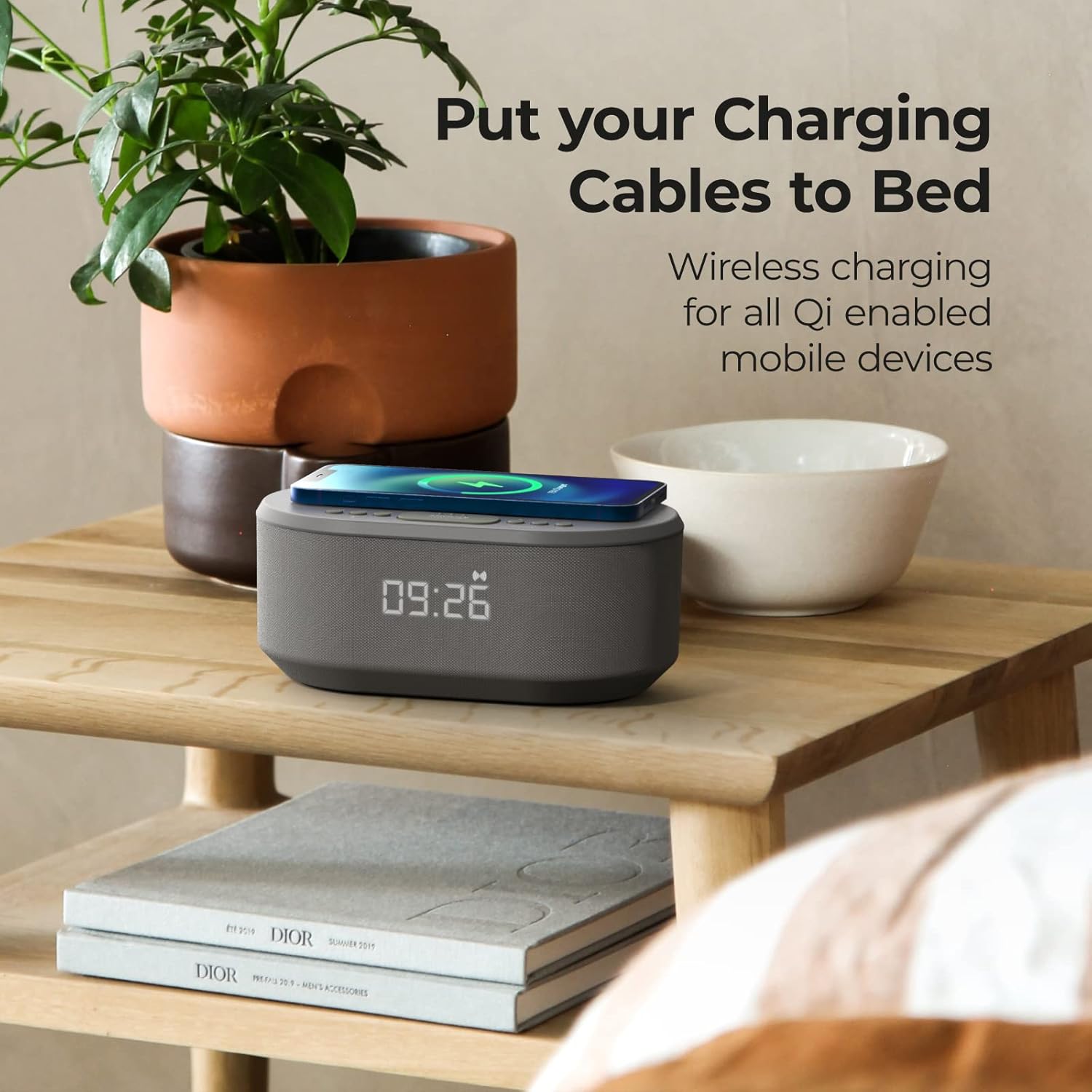 i Box Dawn FM Radio with Bluetooth and Wireless Charging