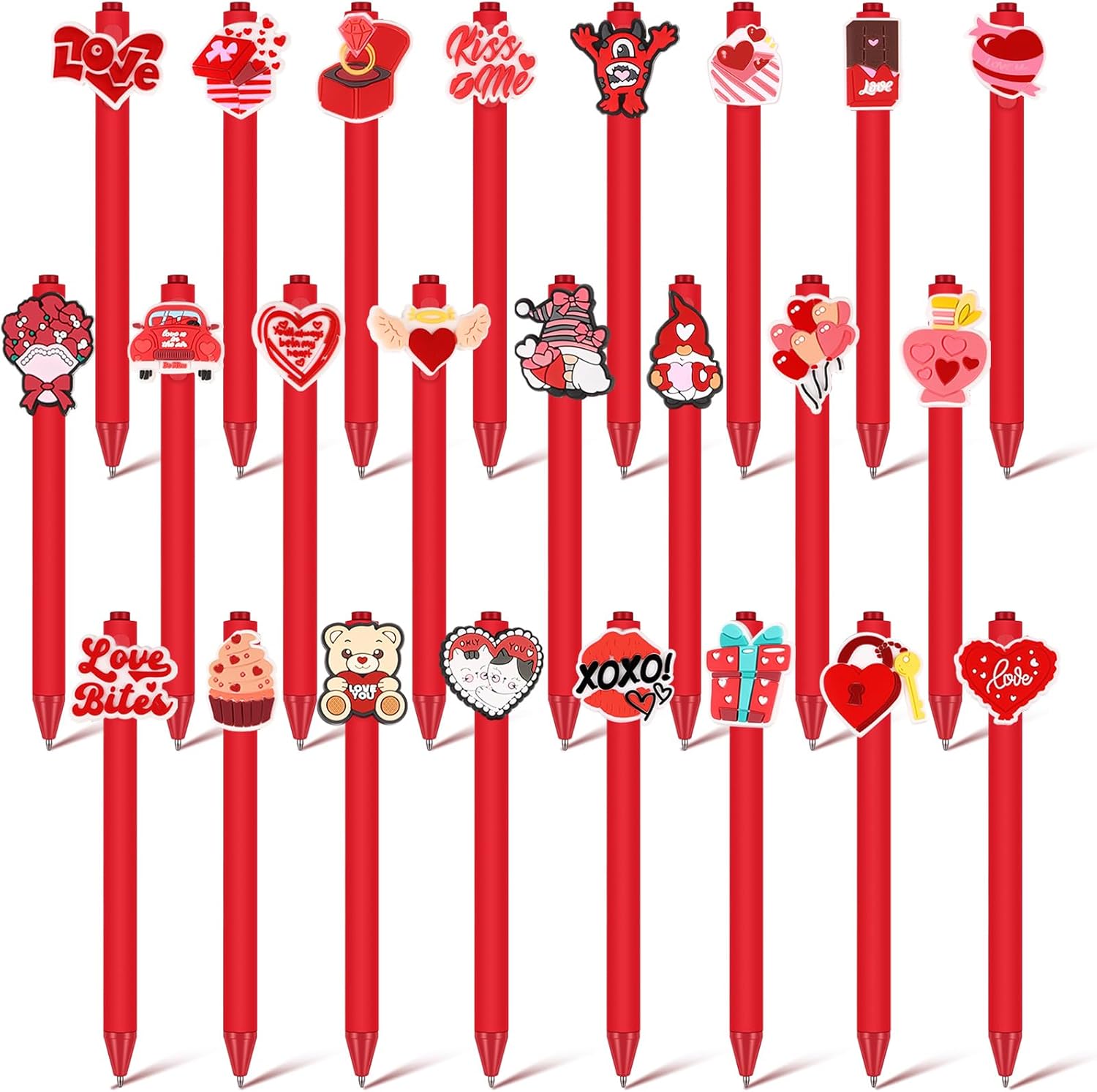 24 Pcs Cute Valentine Pens for Kids and Students