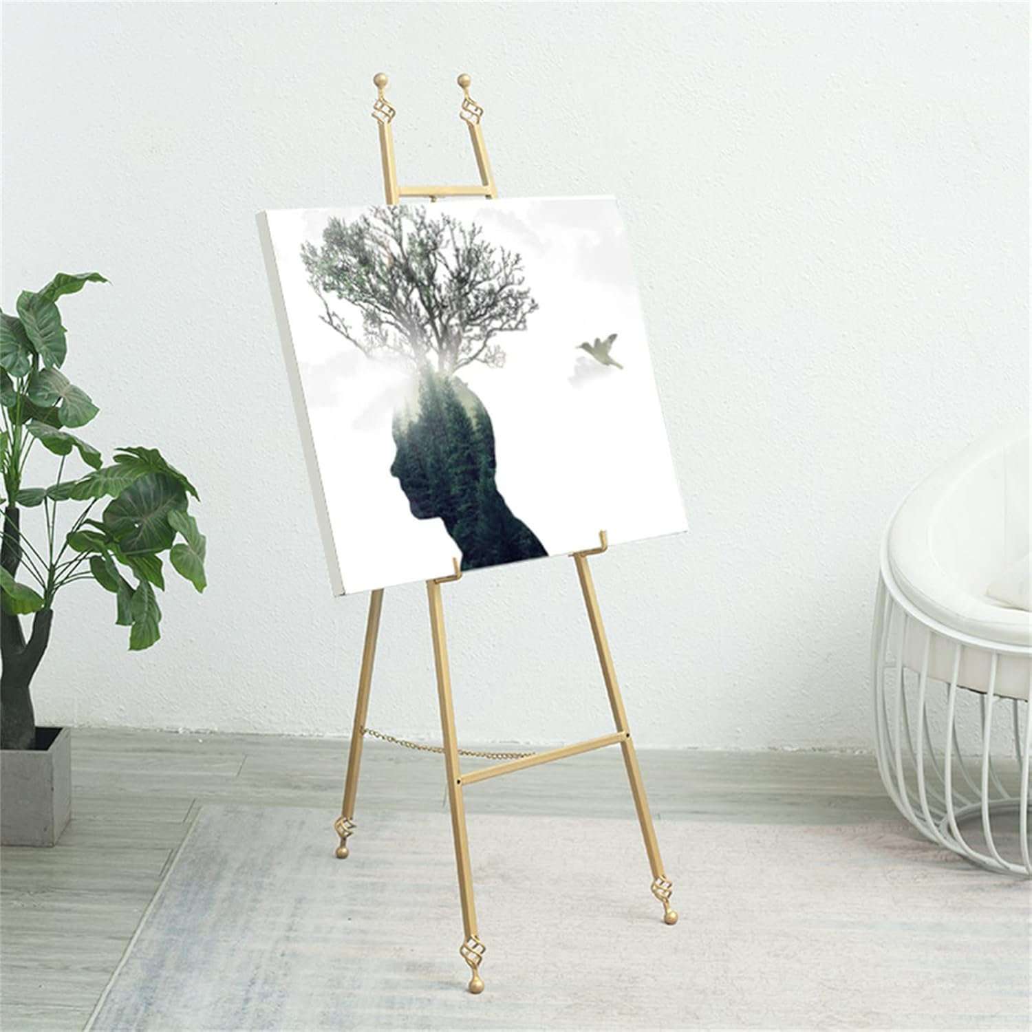RHRYTCH 150cm Adjustable Folding Metal Easel for Art and Events