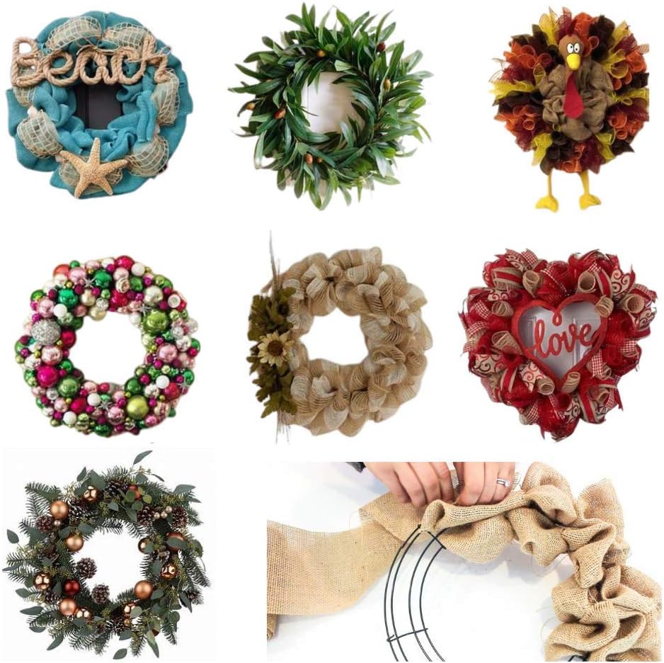 14 Inch Metal Wire Wreath Frame Pack of 2