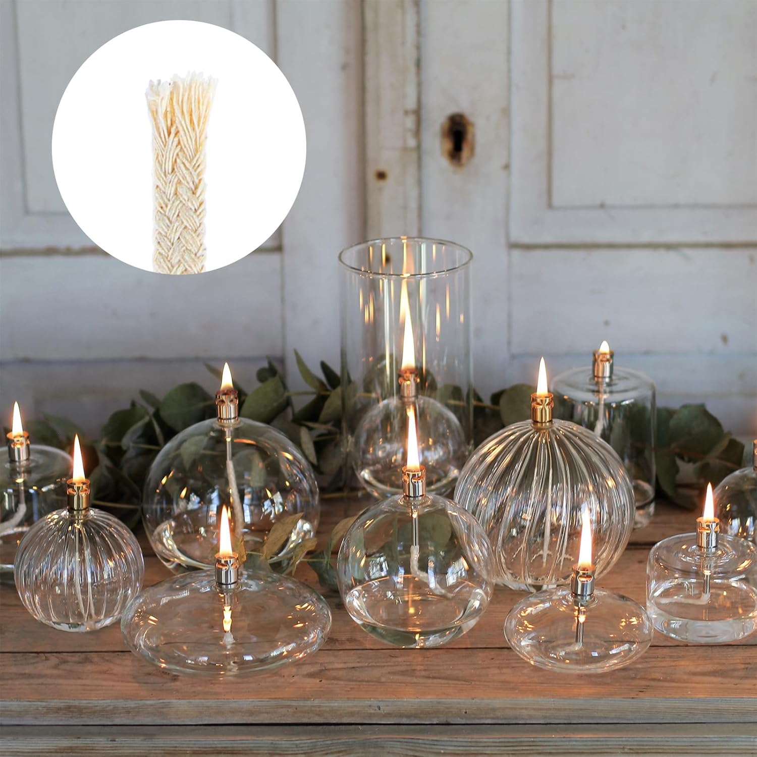 20 Pcs 14 Inch Round Oil Lamp Wicks Cotton Braided