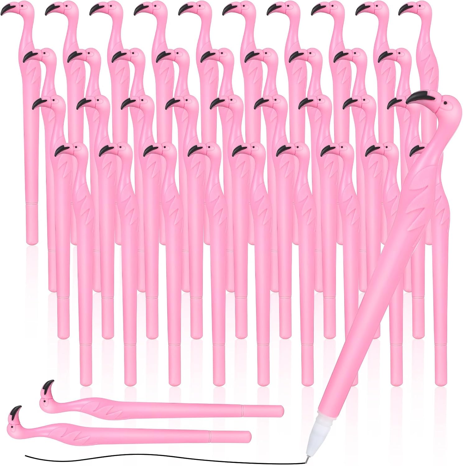 Fulmoon 40 Pcs Cute Pink Flamingo Gel Pens