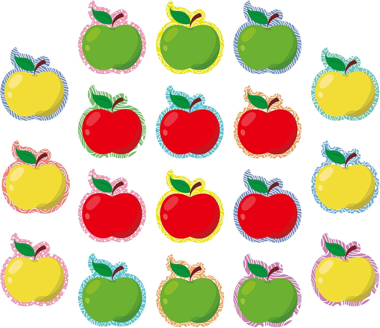 Zonon 90 Pcs Apple Cutouts Classroom Bulletin Board Decorations