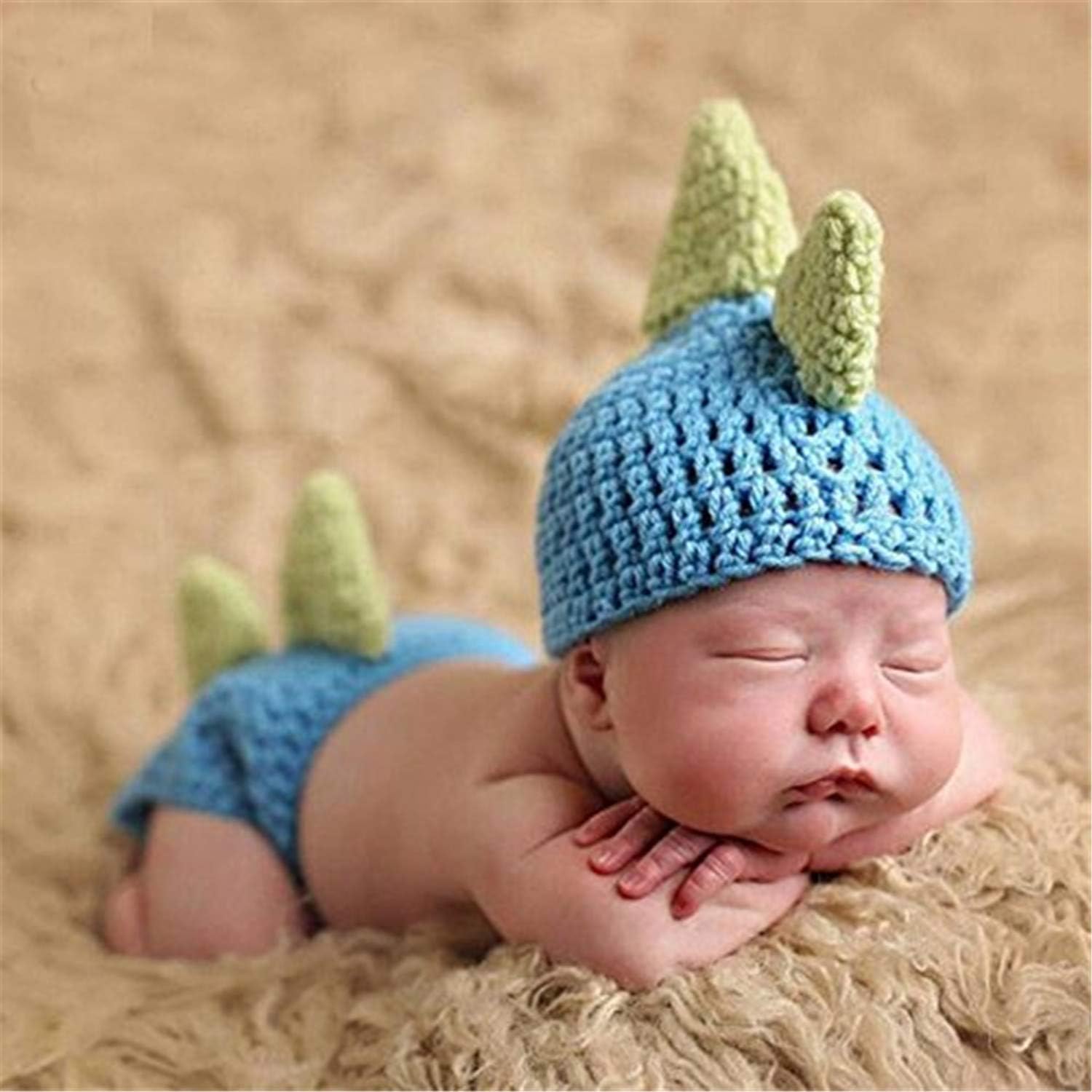 LERORO Newborn Baby Dinosaur Posing Prop Set