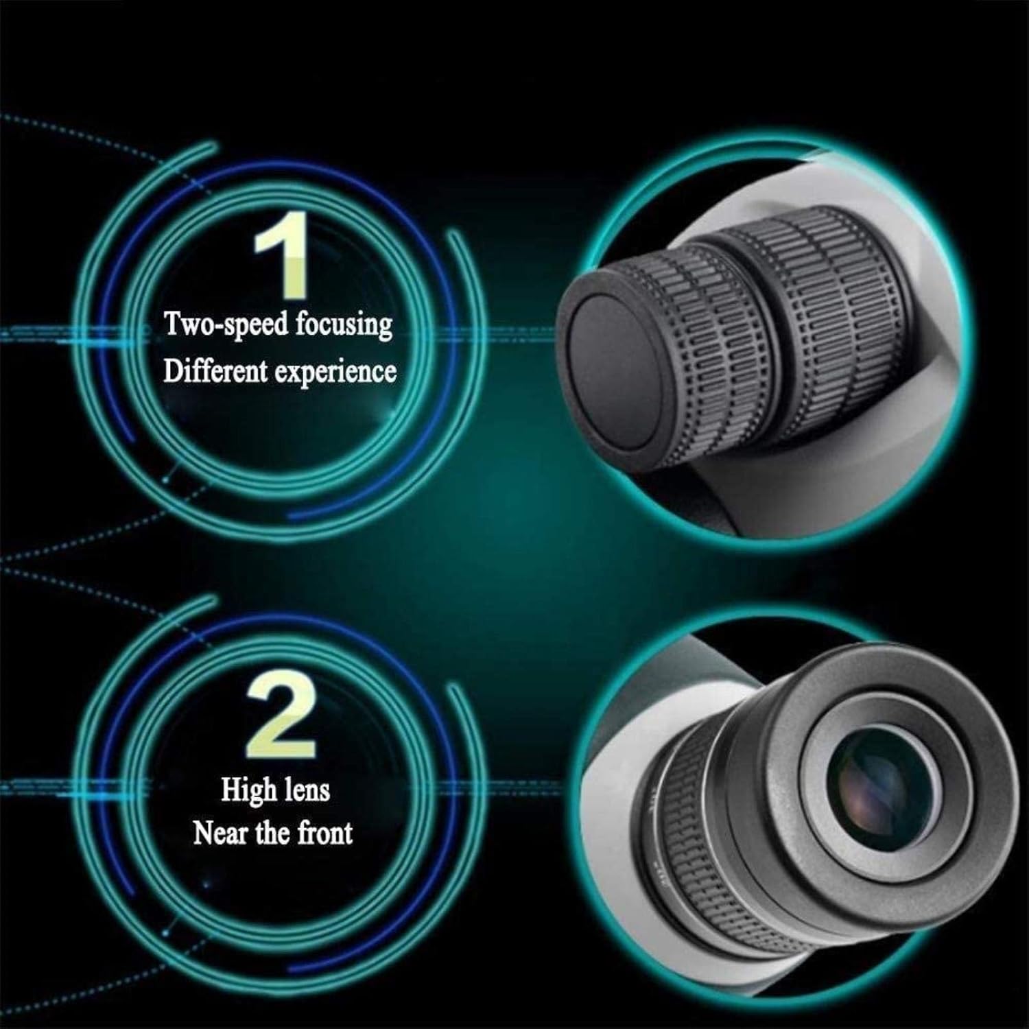 80MM HD Coated Refracting Telescope with Dual Speed Focusing