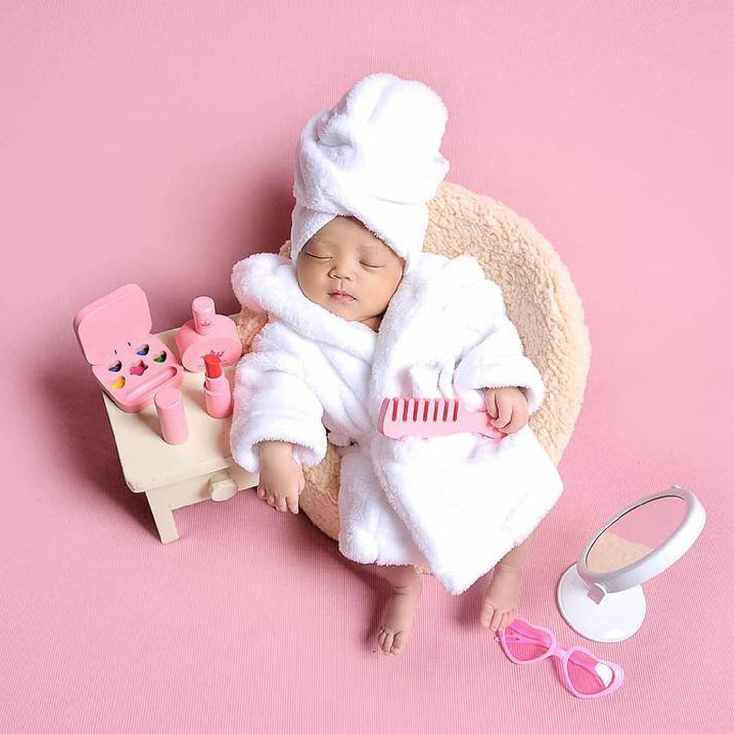 MG House Newborn Baby Photography Bathrobe Outfit Set