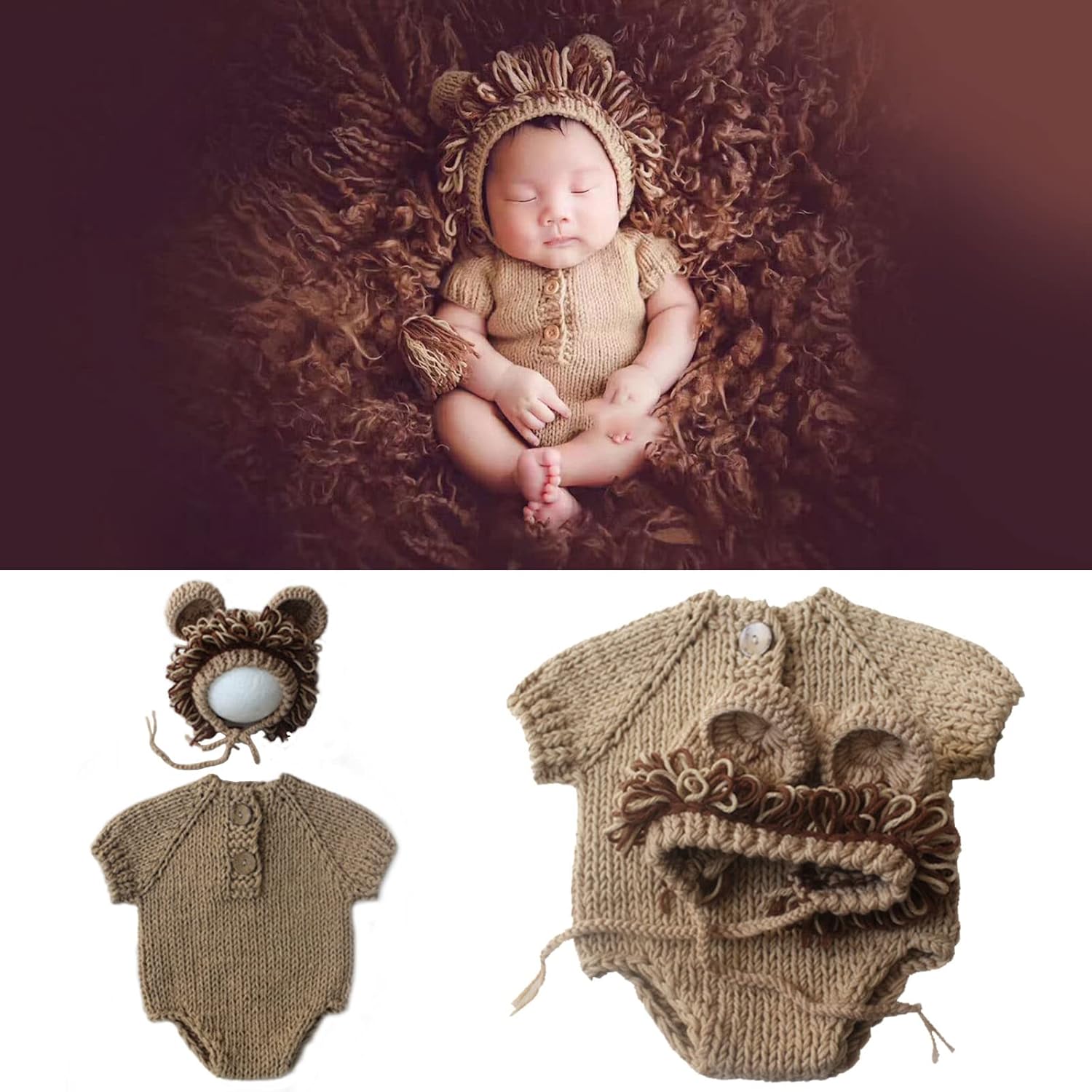 SPOKKI Newborn Baby Posing Prop Set for Twins