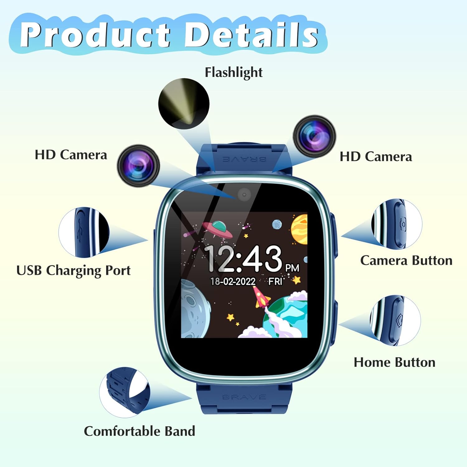 Kids Smart Watch with 15 Games and Parental Control