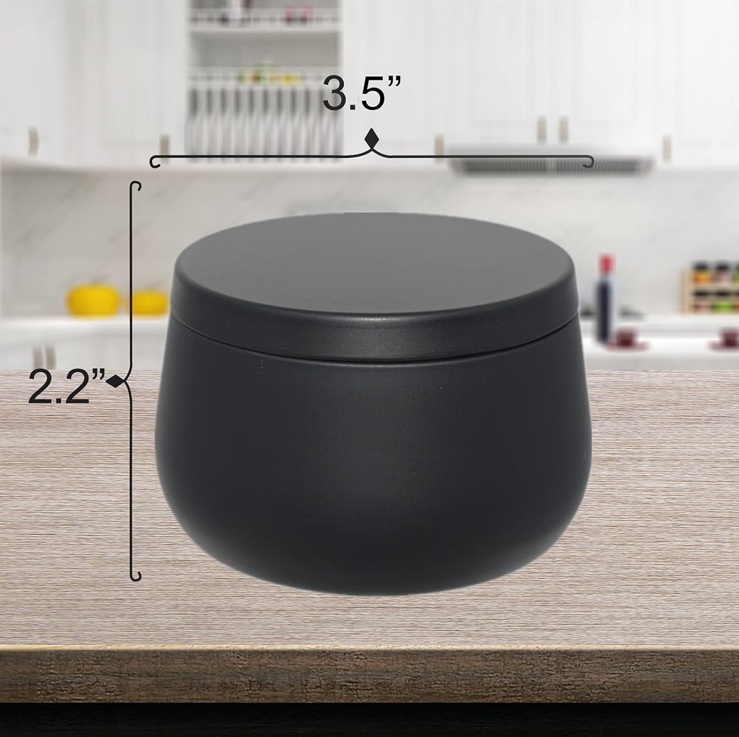 24 Pack 8oz Black Candle Jars With Lids