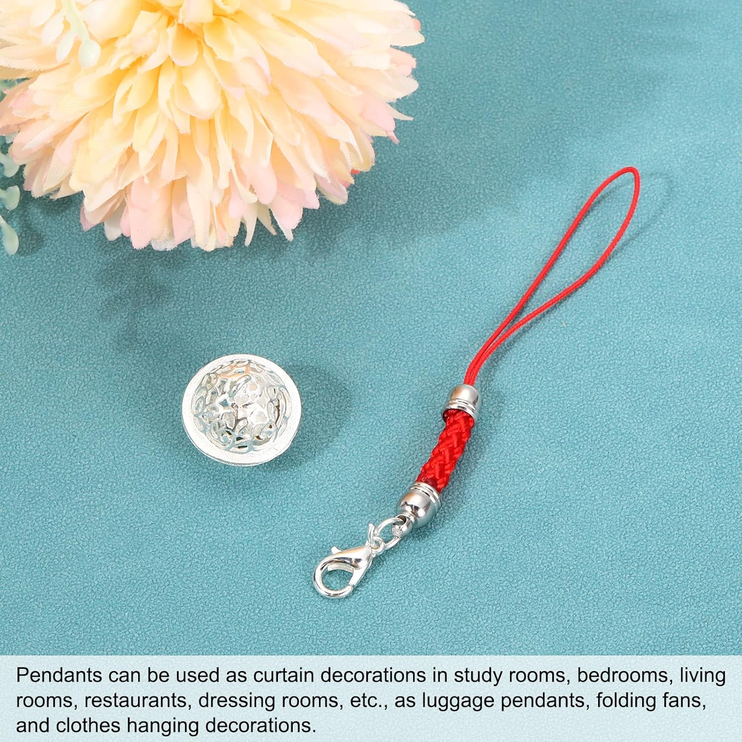 Uxcell 3 Pcs Cellphone Strap Pendant with Bell