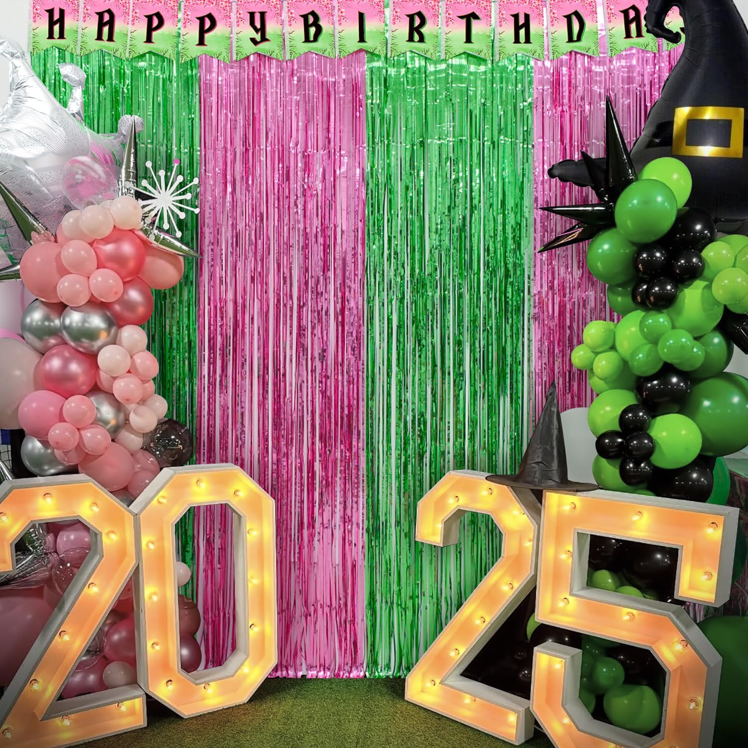 Witch Themed Birthday Photo Backdrop Decorations 2 Pack