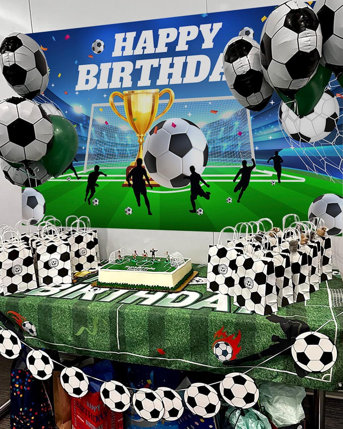Mocsicka Soccer Birthday Photo Backdrop Banner