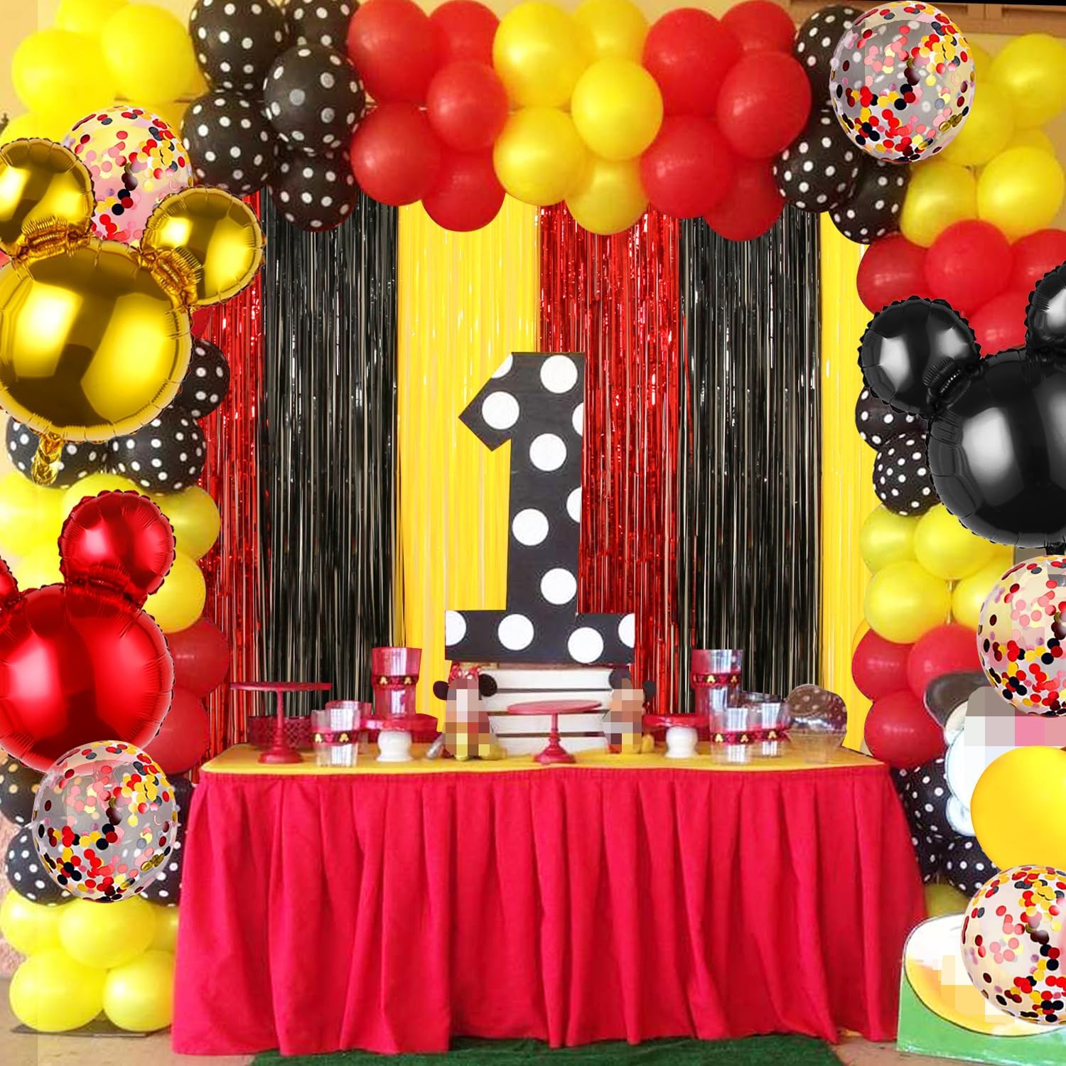 Cartoon Mouse Birthday Decorations Photo Booth Backdrop
