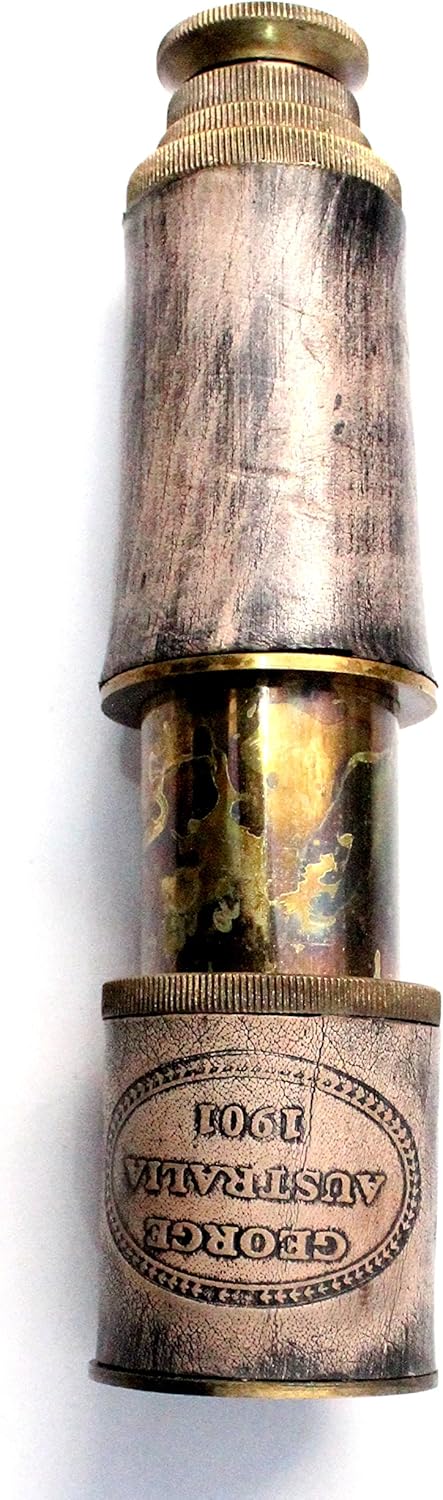 Single Barrel Brass Monocular for Bird Watching and Traveling