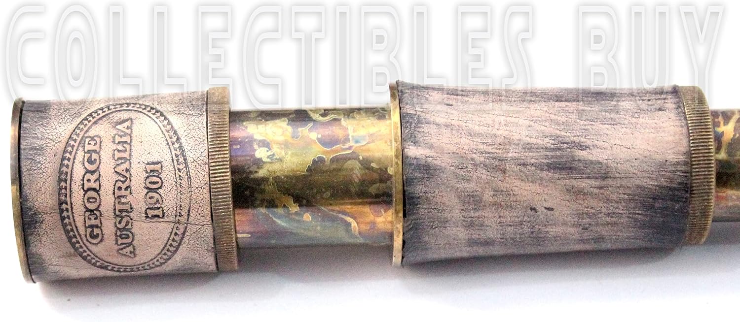 Single Barrel Brass Monocular for Bird Watching and Traveling