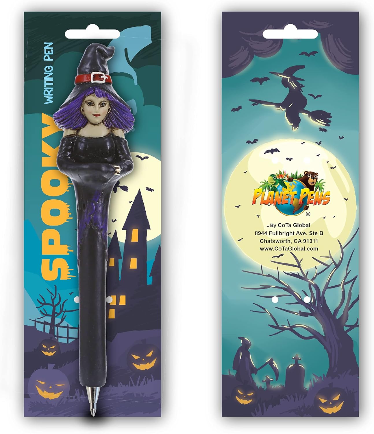 Spooky Witch Novelty Pen - Fun Kids and Adults Writing Instrument
