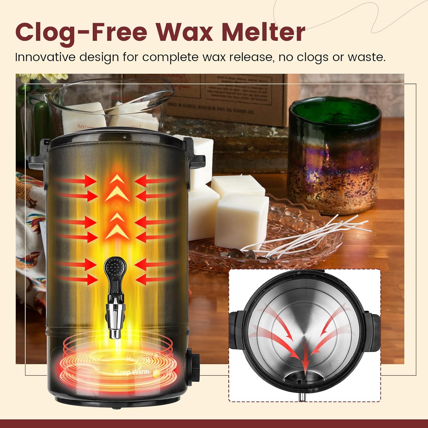 POWLAB 8L Electric Wax Melter for Candle Making 1