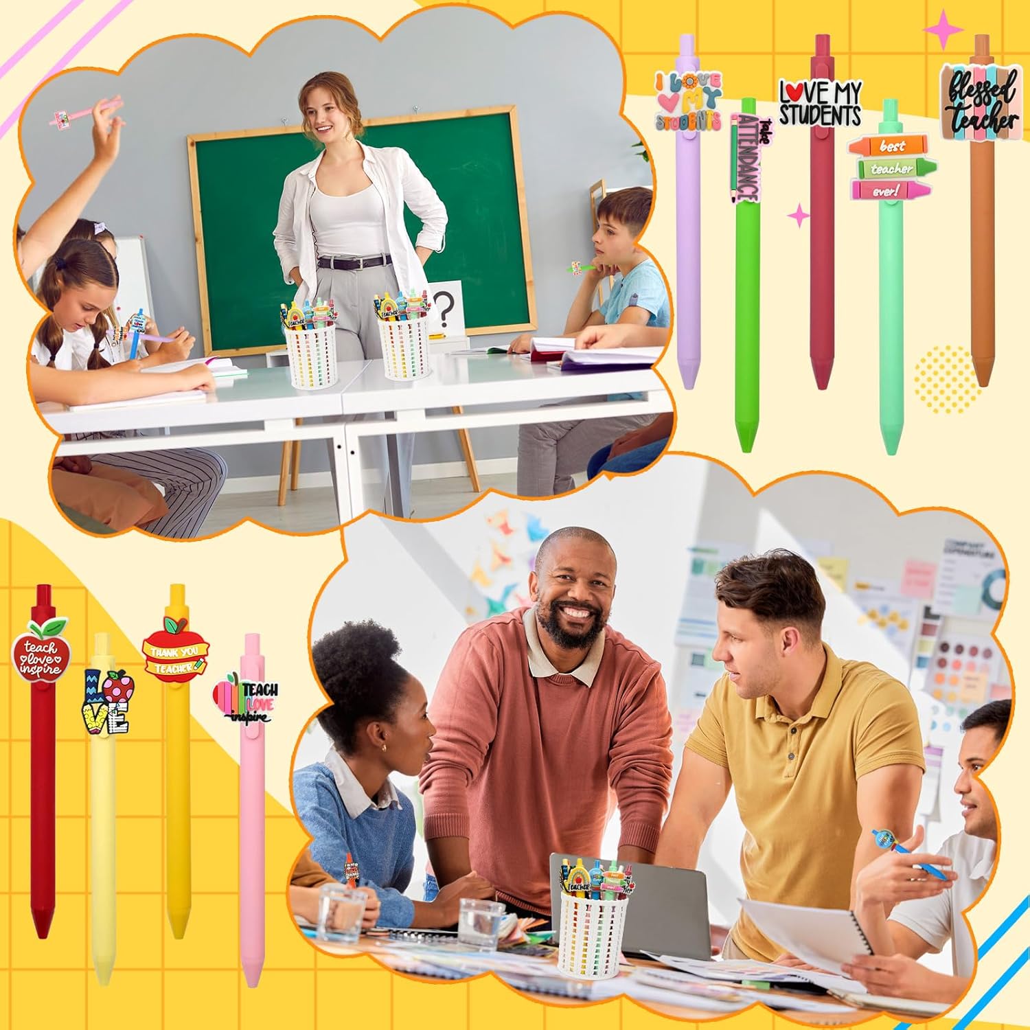 30 Pcs Funny Teacher Ballpoint Pens Back to School Gifts