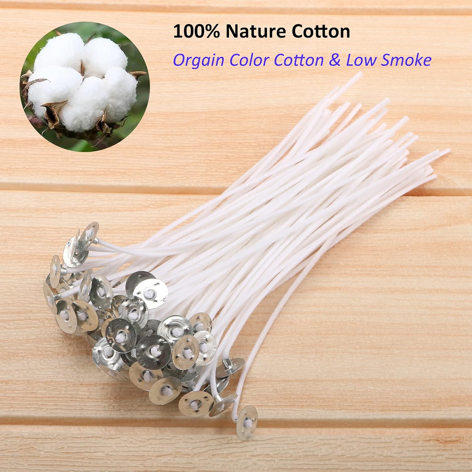 MILIVIXAY 6 Inch Candle Wick Bundle