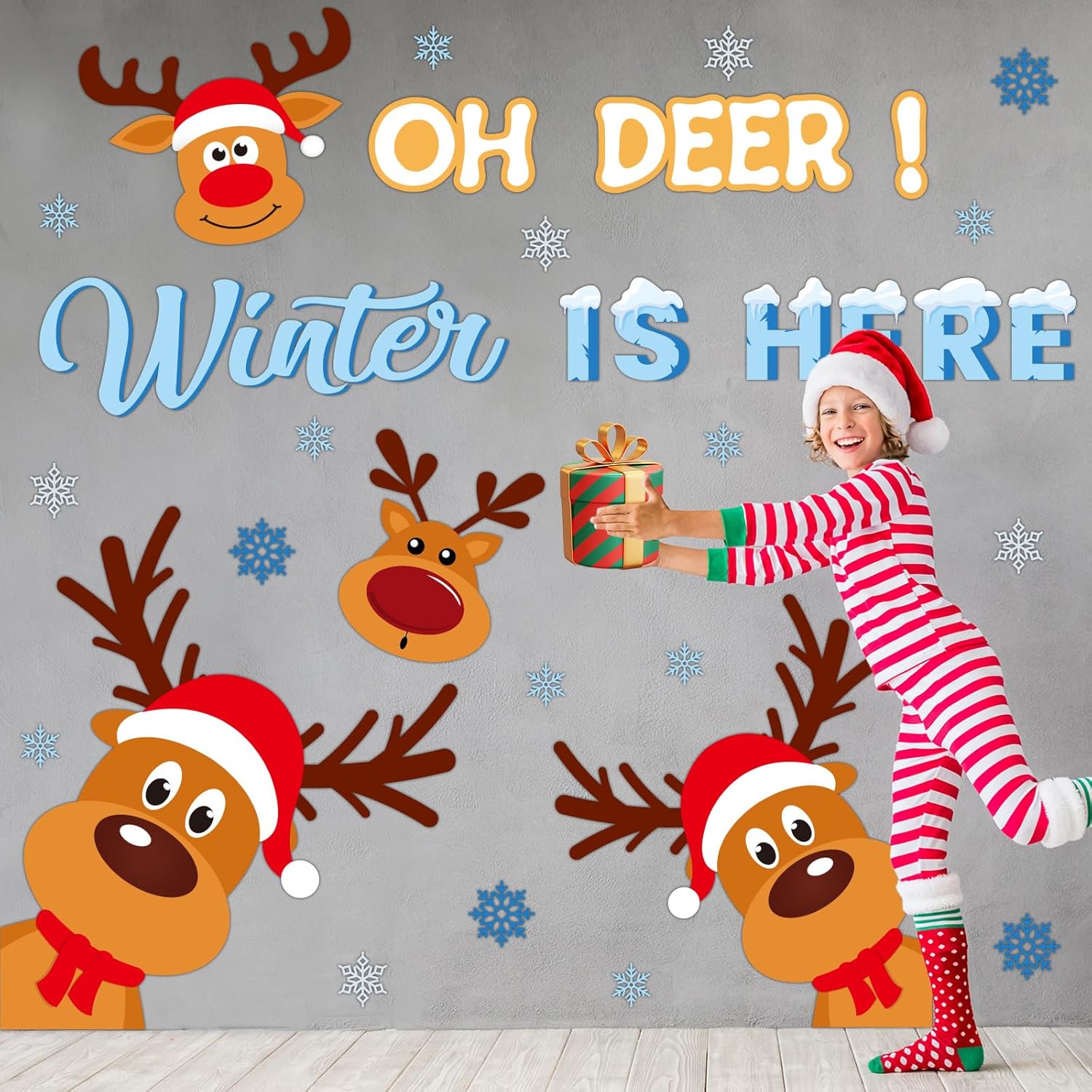 ZOIIWA Large Christmas Bulletin Board Classroom Decoration