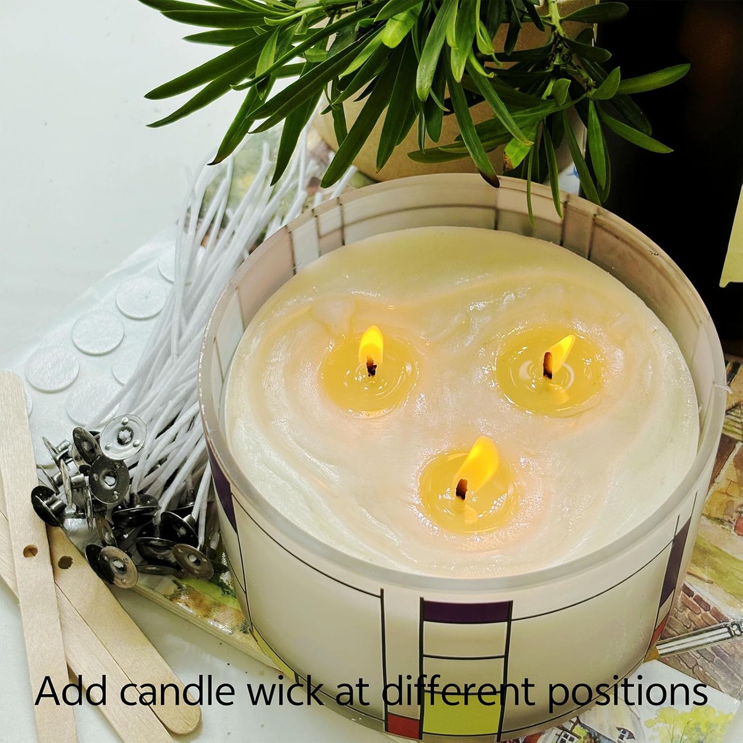 100Pcs Candle Wicks 8 Inch Set with Accessories