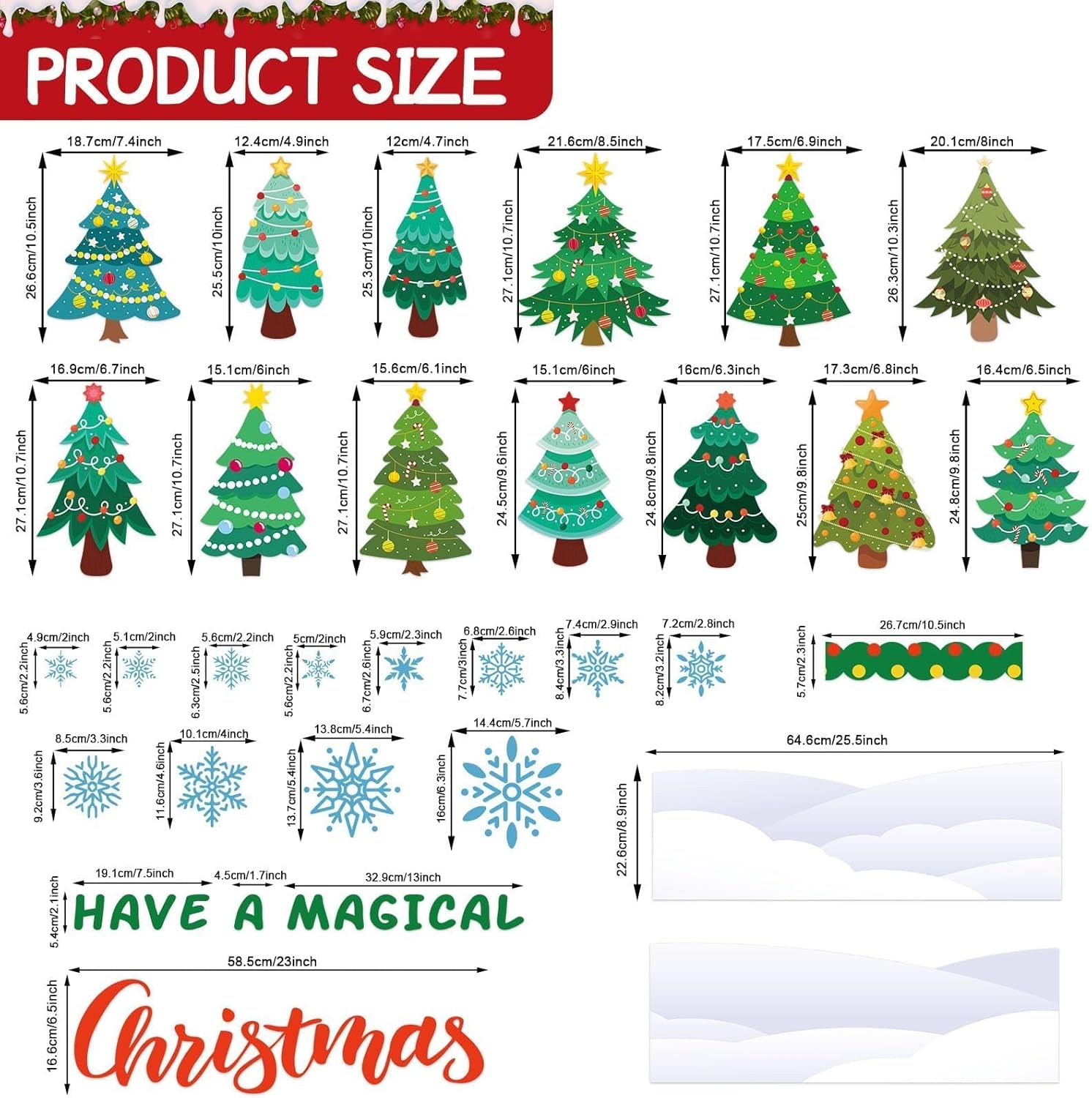 Christmas Bulletin Board Classroom Decorations Set