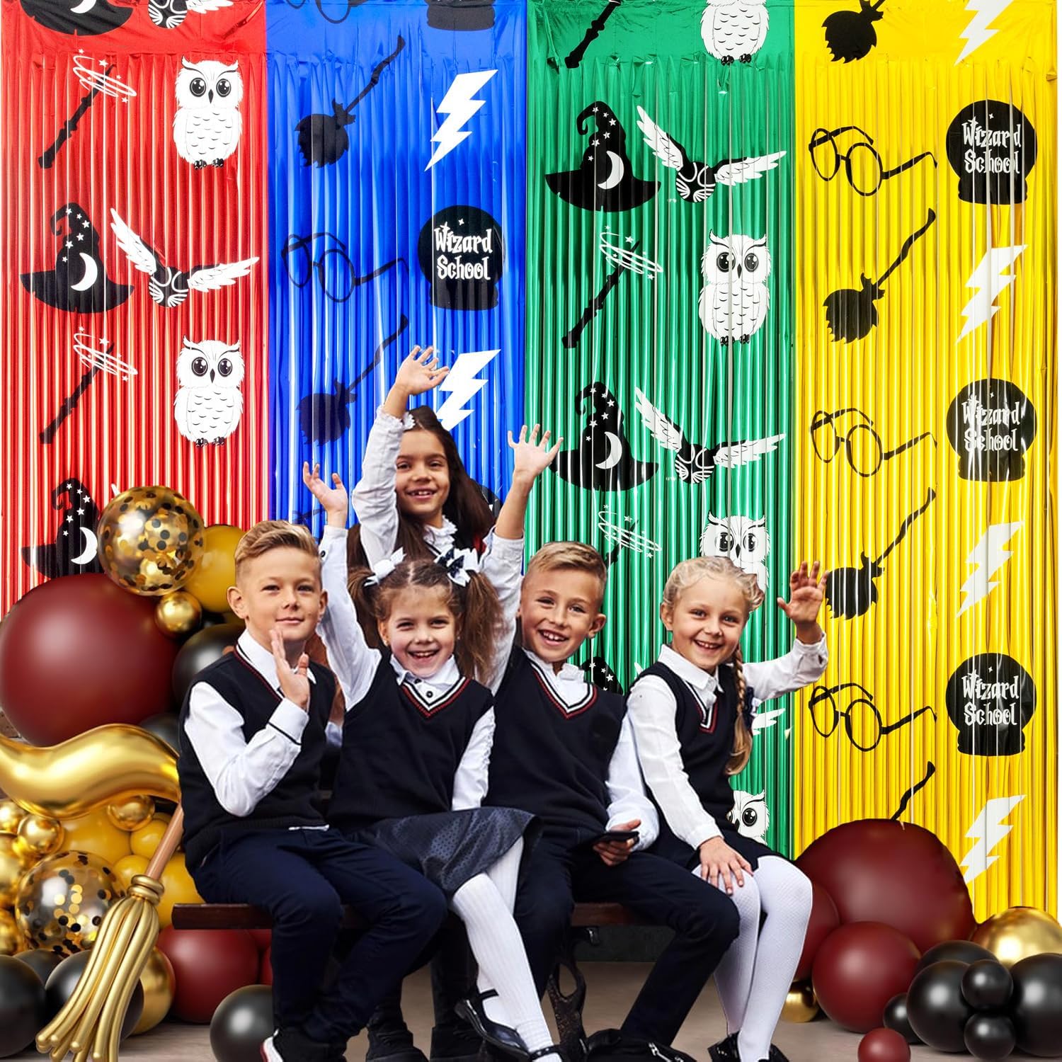 2 Pack Magical Wizard School Beaded Curtain - 66FT x 33FT