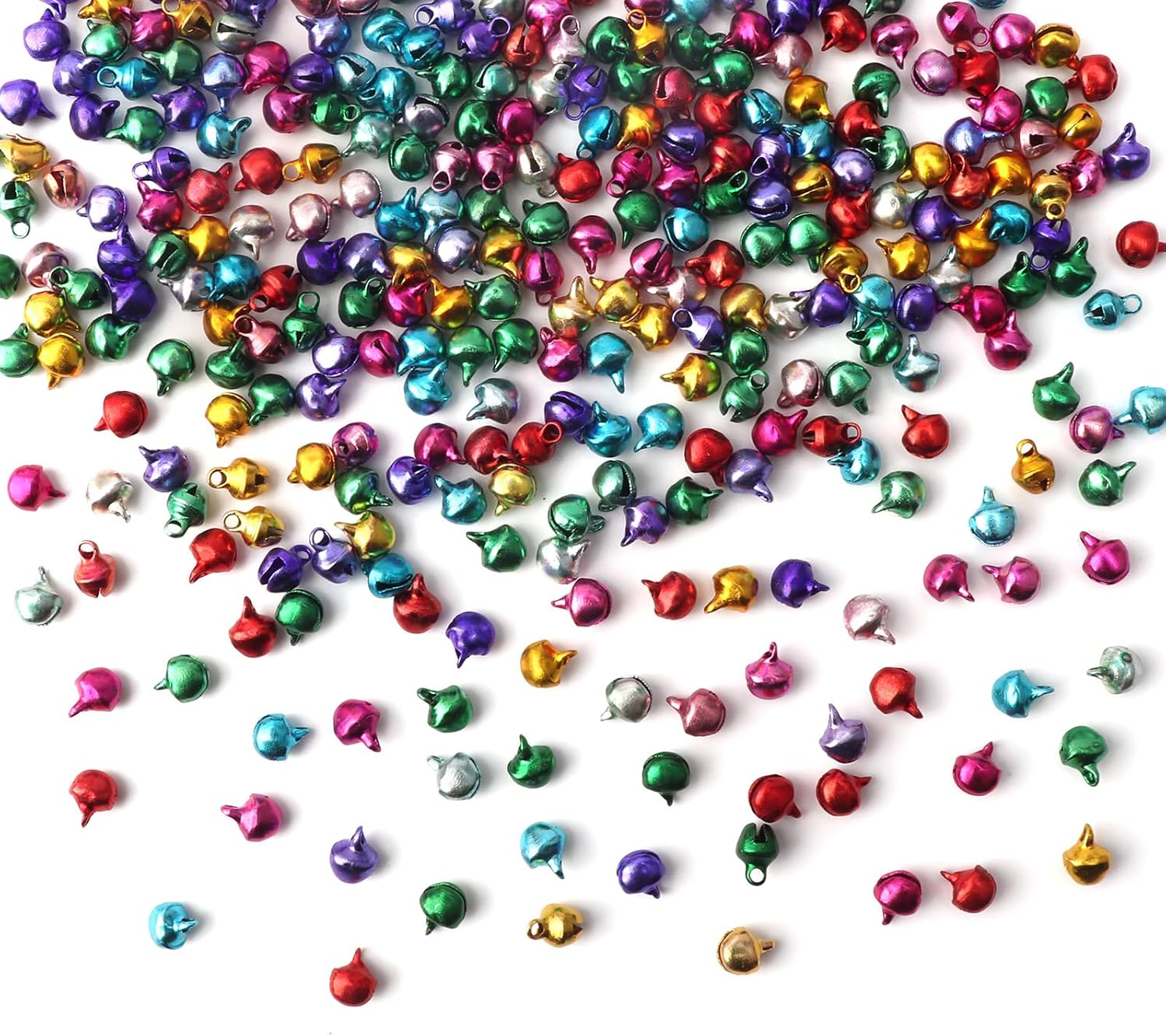 600PCS Multicolored Jingle Bells for Christmas Crafts