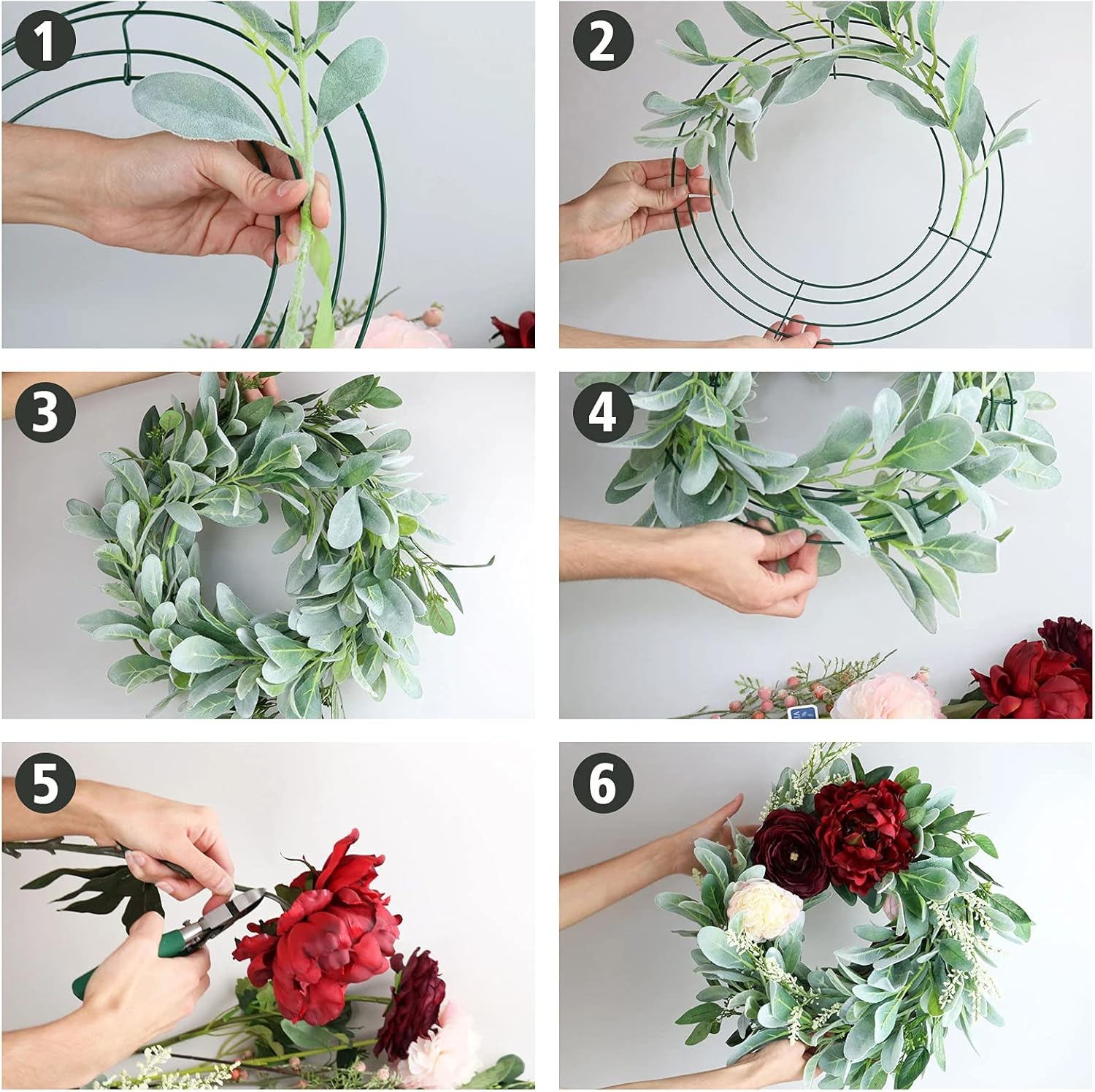 UND 8 Inch Green Wire Wreath Frame for Crafting
