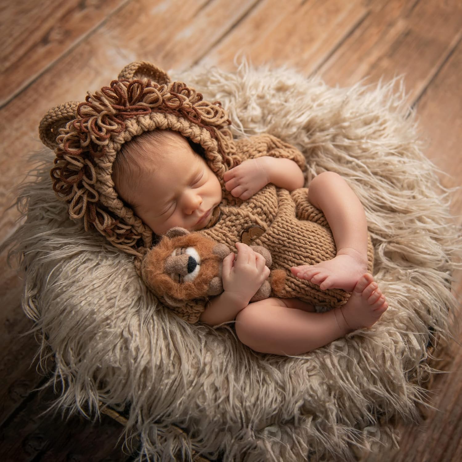 MG House Baby Lion Photography Outfit Set
