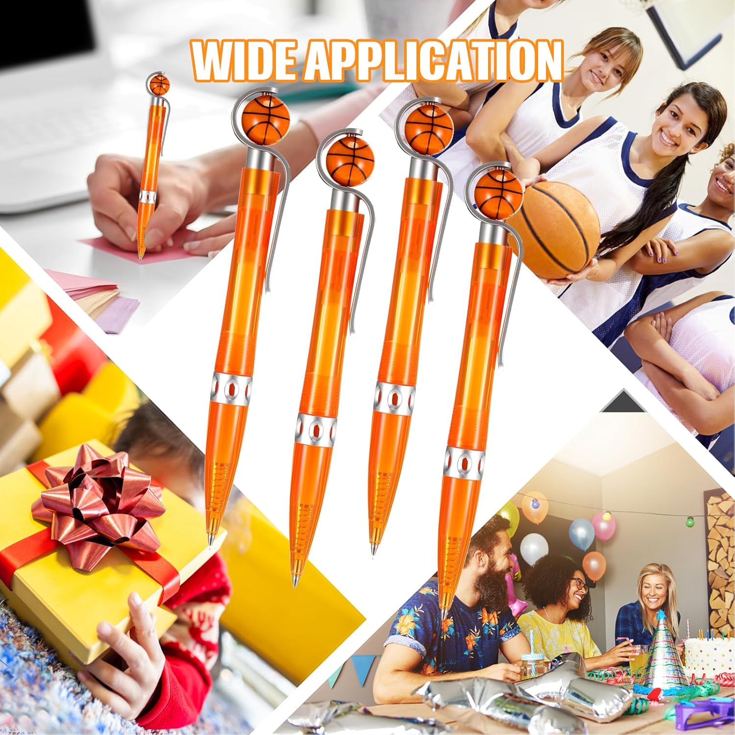 12Pcs Basketball Pens for Parties and School Supplies